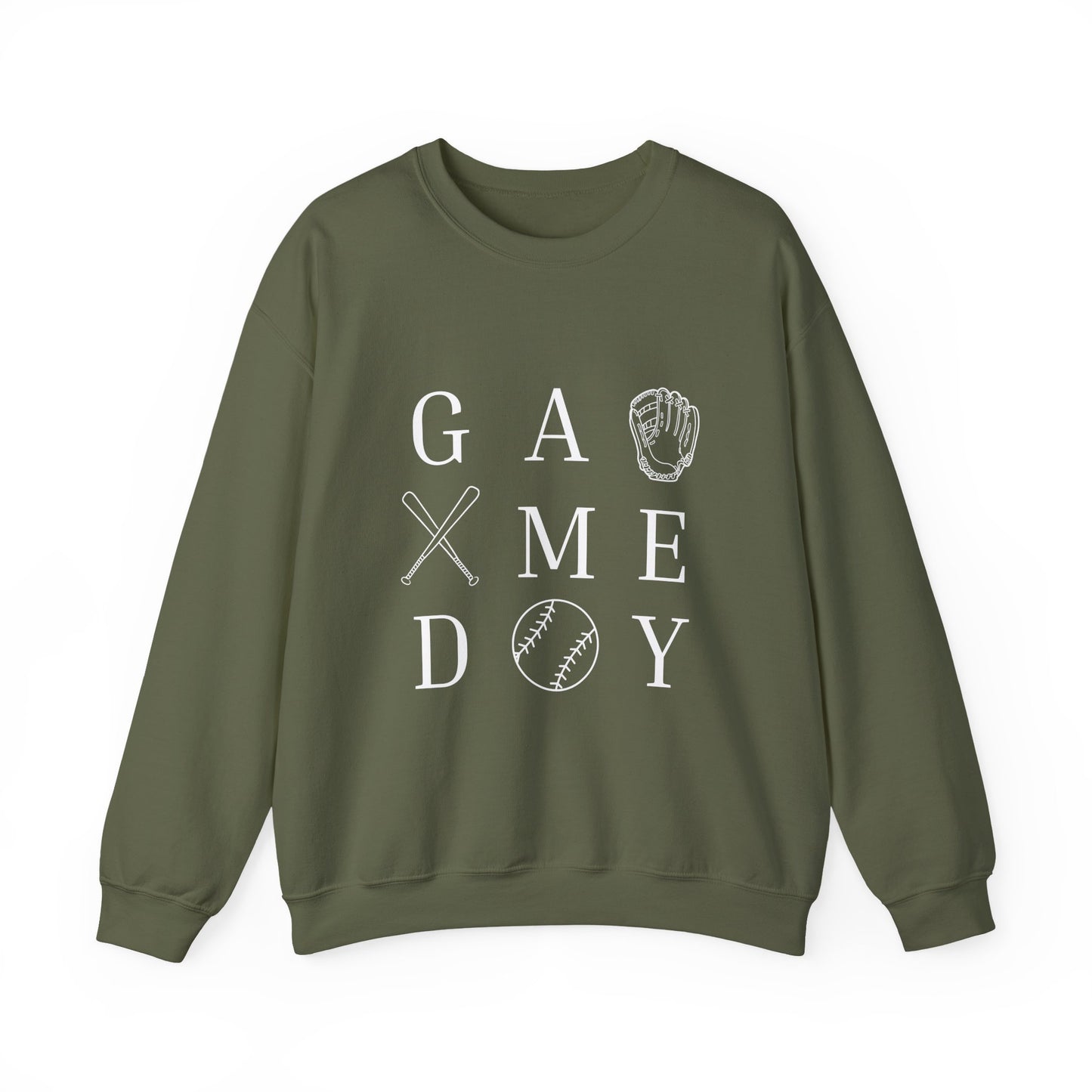 Game Day Unisex Crewneck Sweatshirt, Casual Sportswear, Baseball Fan Gift, Comfy Outfit, Everyday Wear, Cozy Layer