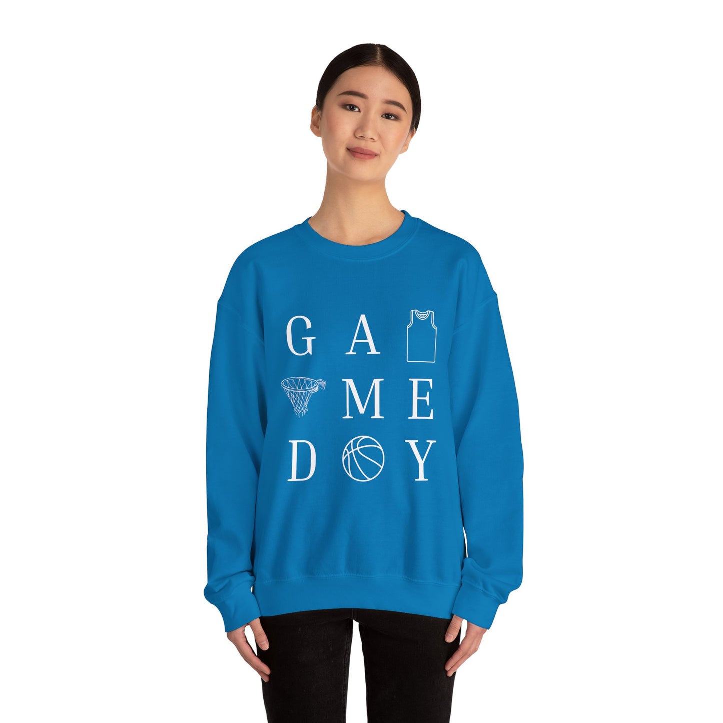 Game Day Unisex Crewneck Sweatshirt, Sports Sweatshirt, Basketball Apparel, Gift for Him or Her, Comfortable Layering