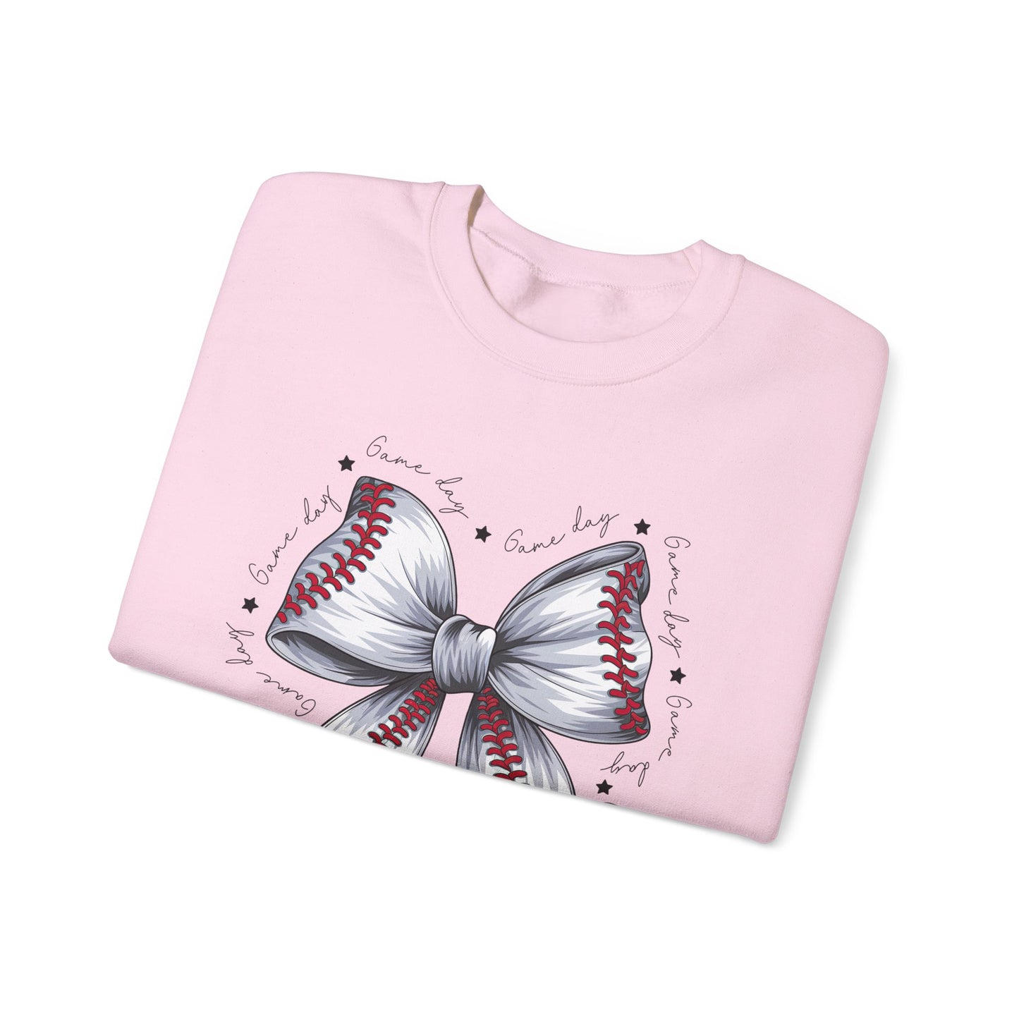 Baseball Ribbon Sweatshirt | Comfortable Crewneck for Sports Lovers, Gift for Players, Baseball Theme, Unisex Apparel