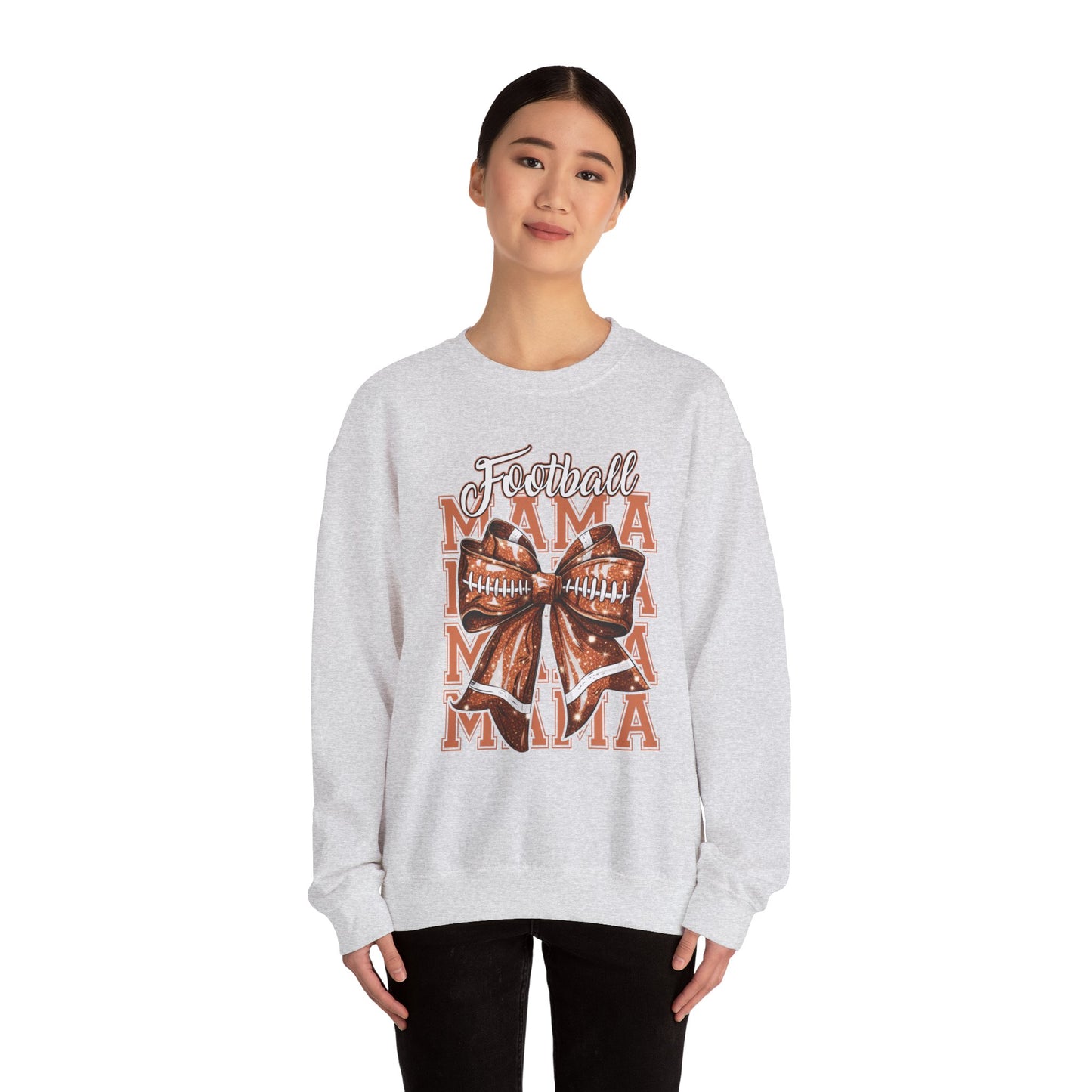 Football Mama Crewneck Sweatshirt - Ideal for Game Day, Family Gatherings, Sports Moms, and Unique Gift Ideas