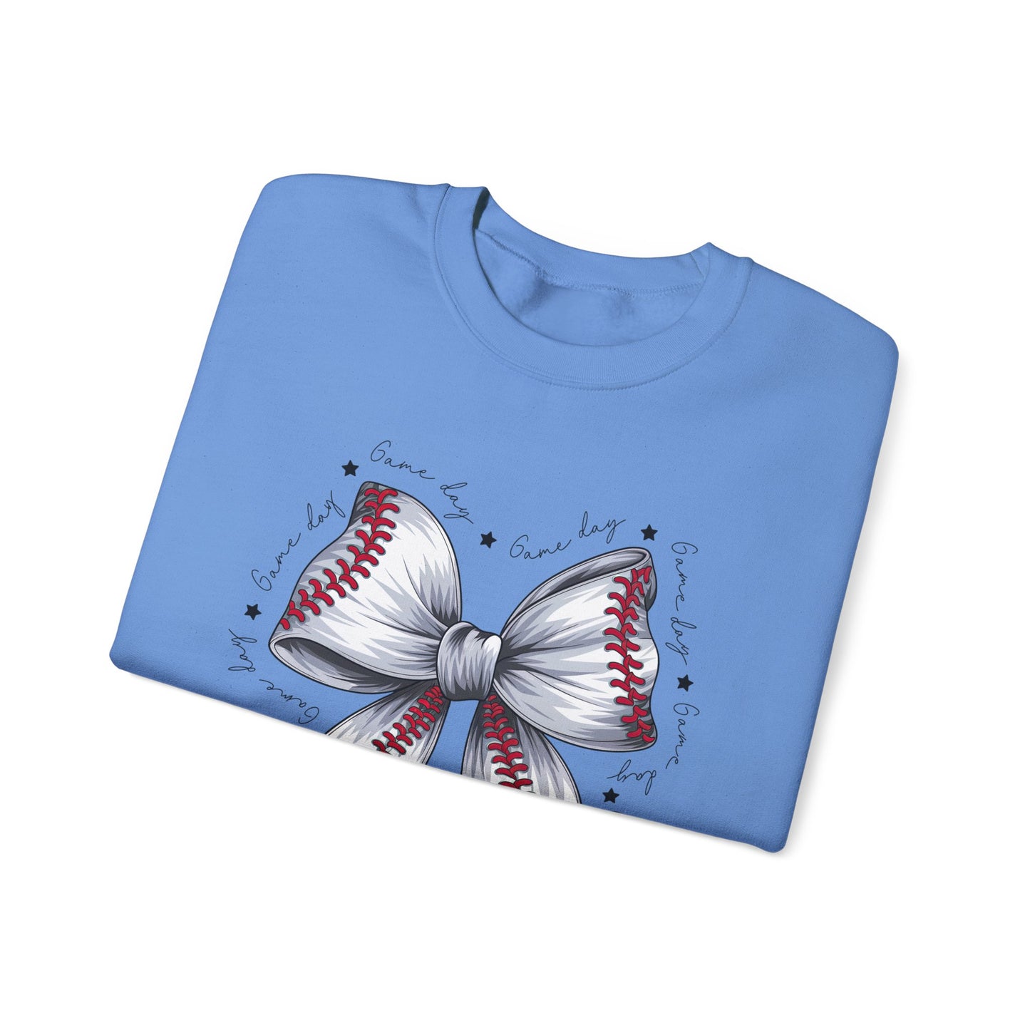Baseball Ribbon Sweatshirt | Comfortable Crewneck for Sports Lovers, Gift for Players, Baseball Theme, Unisex Apparel