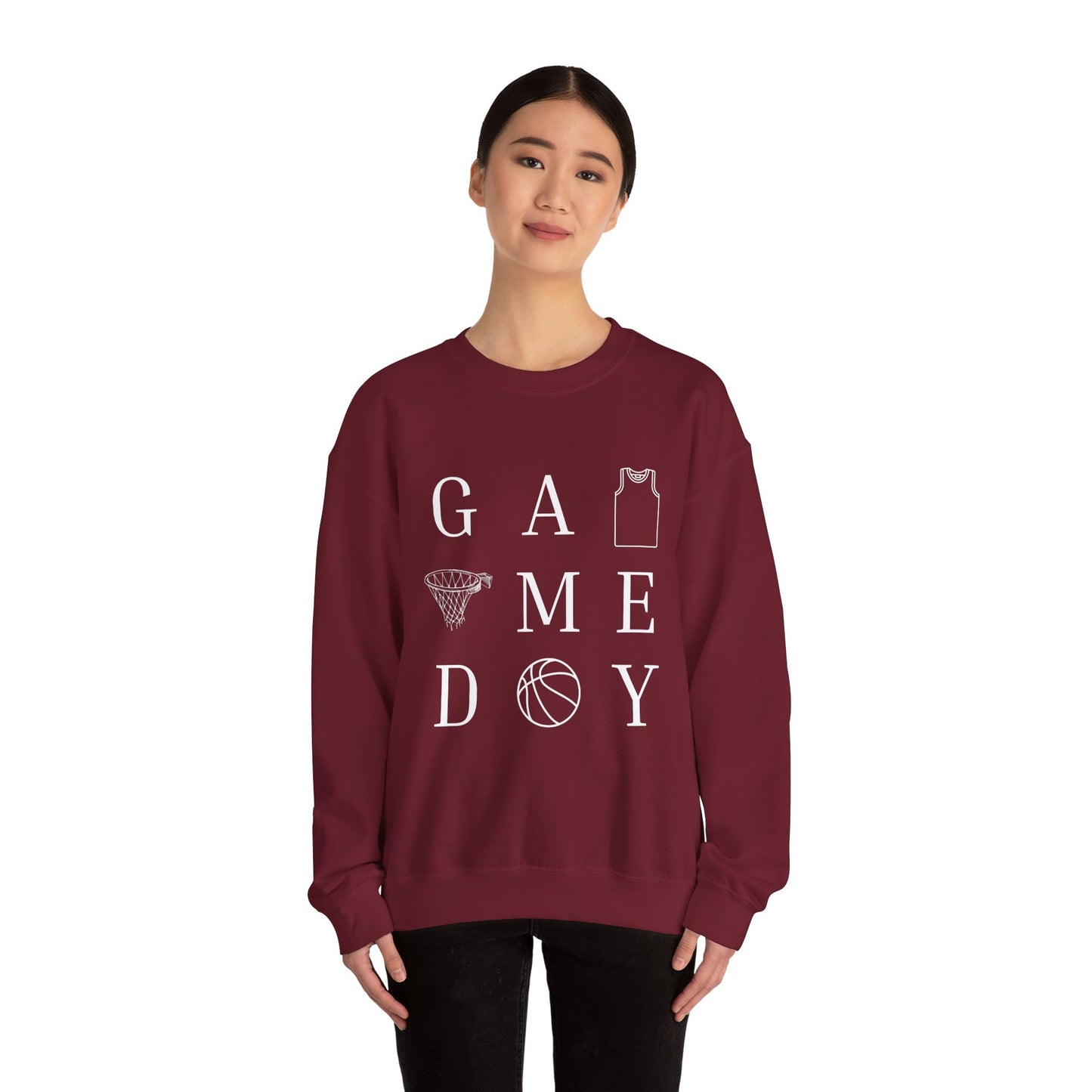 Game Day Unisex Crewneck Sweatshirt, Sports Sweatshirt, Basketball Apparel, Gift for Him or Her, Comfortable Layering