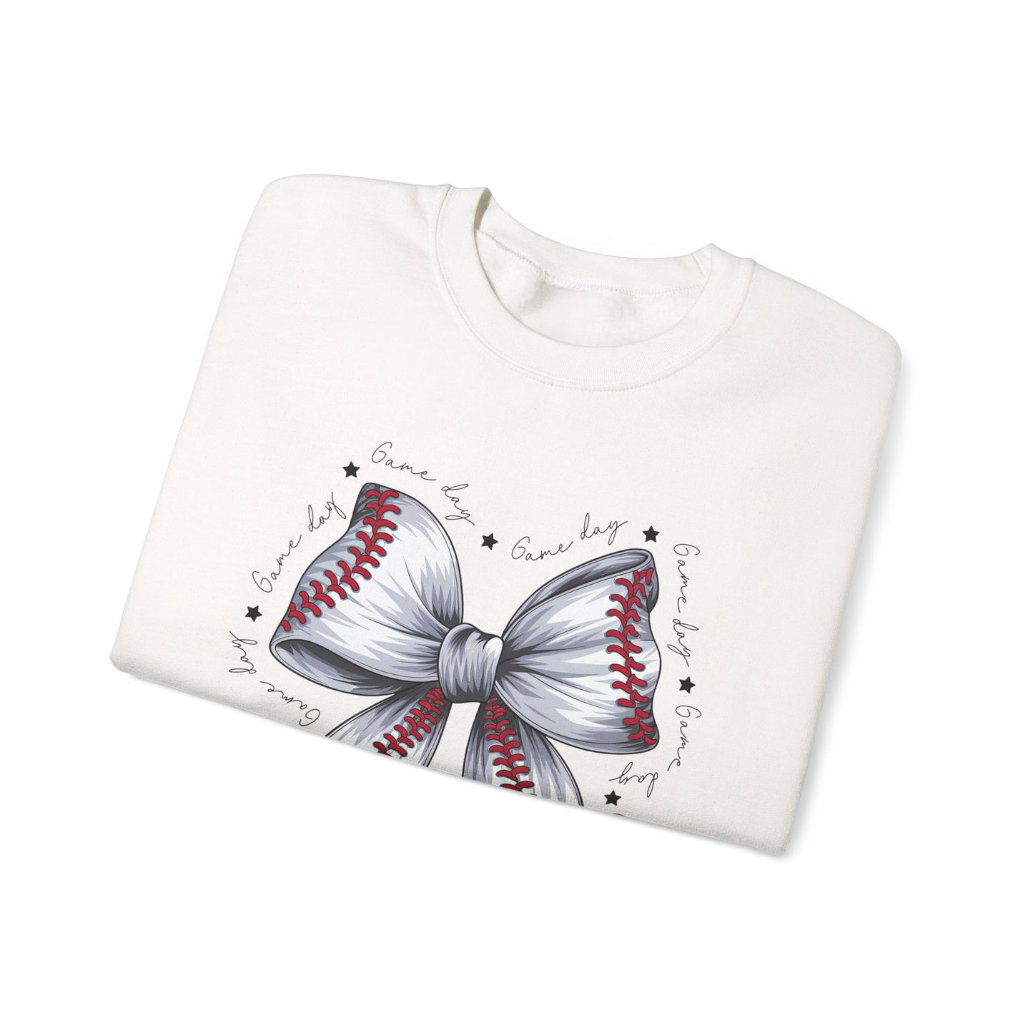 Baseball Ribbon Sweatshirt | Comfortable Crewneck for Sports Lovers, Gift for Players, Baseball Theme, Unisex Apparel