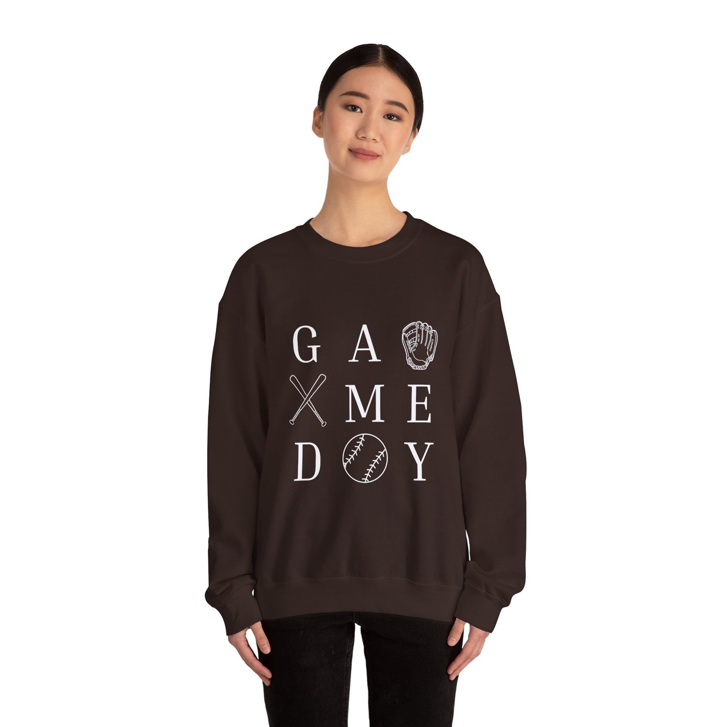 Game Day Unisex Crewneck Sweatshirt, Casual Sportswear, Baseball Fan Gift, Comfy Outfit, Everyday Wear, Cozy Layer