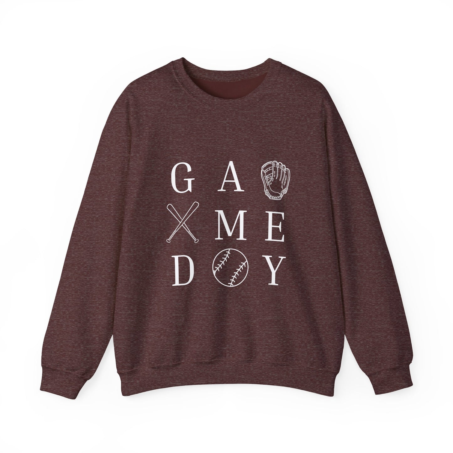 Game Day Unisex Crewneck Sweatshirt, Casual Sportswear, Baseball Fan Gift, Comfy Outfit, Everyday Wear, Cozy Layer