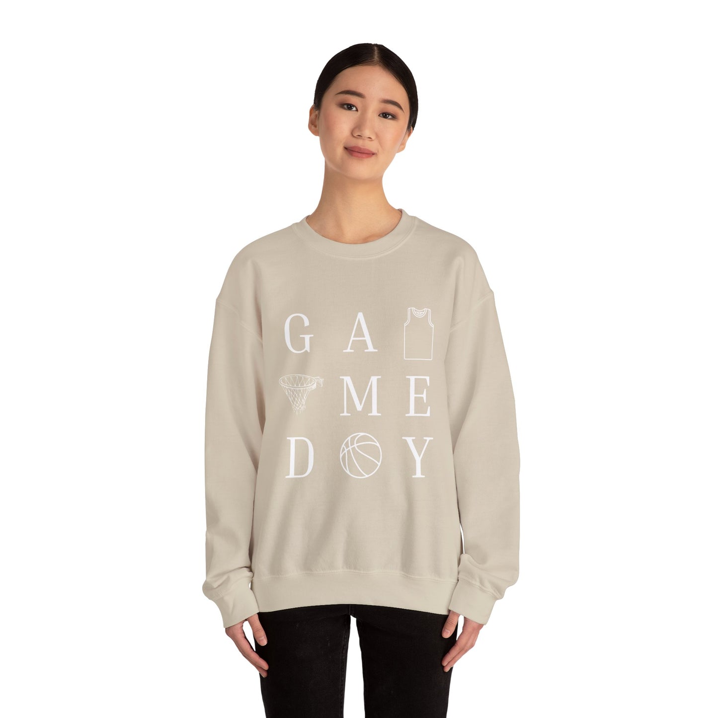 Game Day Unisex Crewneck Sweatshirt, Sports Sweatshirt, Basketball Apparel, Gift for Him or Her, Comfortable Layering