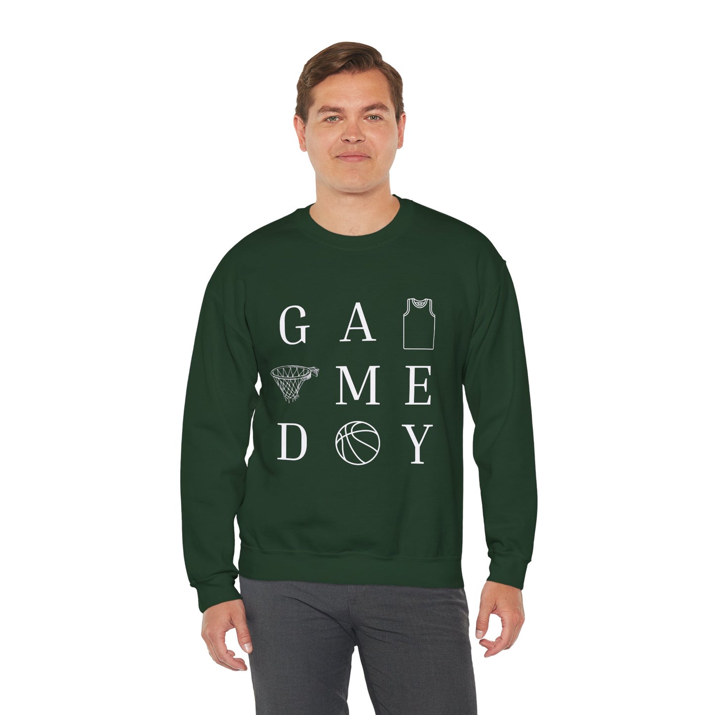 Game Day Unisex Crewneck Sweatshirt, Sports Sweatshirt, Basketball Apparel, Gift for Him or Her, Comfortable Layering