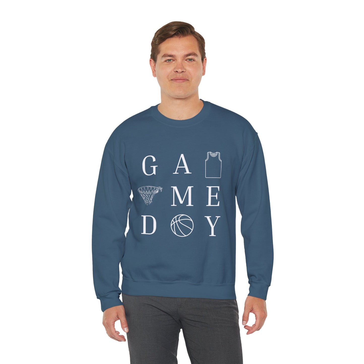 Game Day Unisex Crewneck Sweatshirt, Sports Sweatshirt, Basketball Apparel, Gift for Him or Her, Comfortable Layering