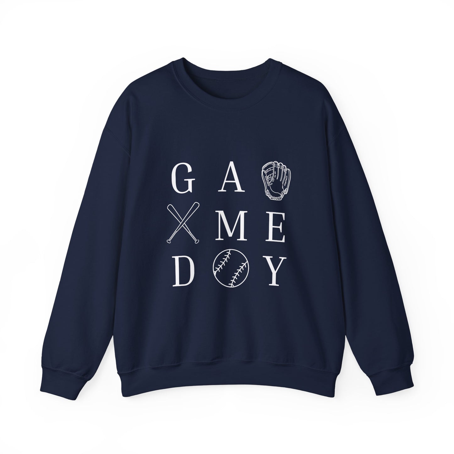 Game Day Unisex Crewneck Sweatshirt, Casual Sportswear, Baseball Fan Gift, Comfy Outfit, Everyday Wear, Cozy Layer