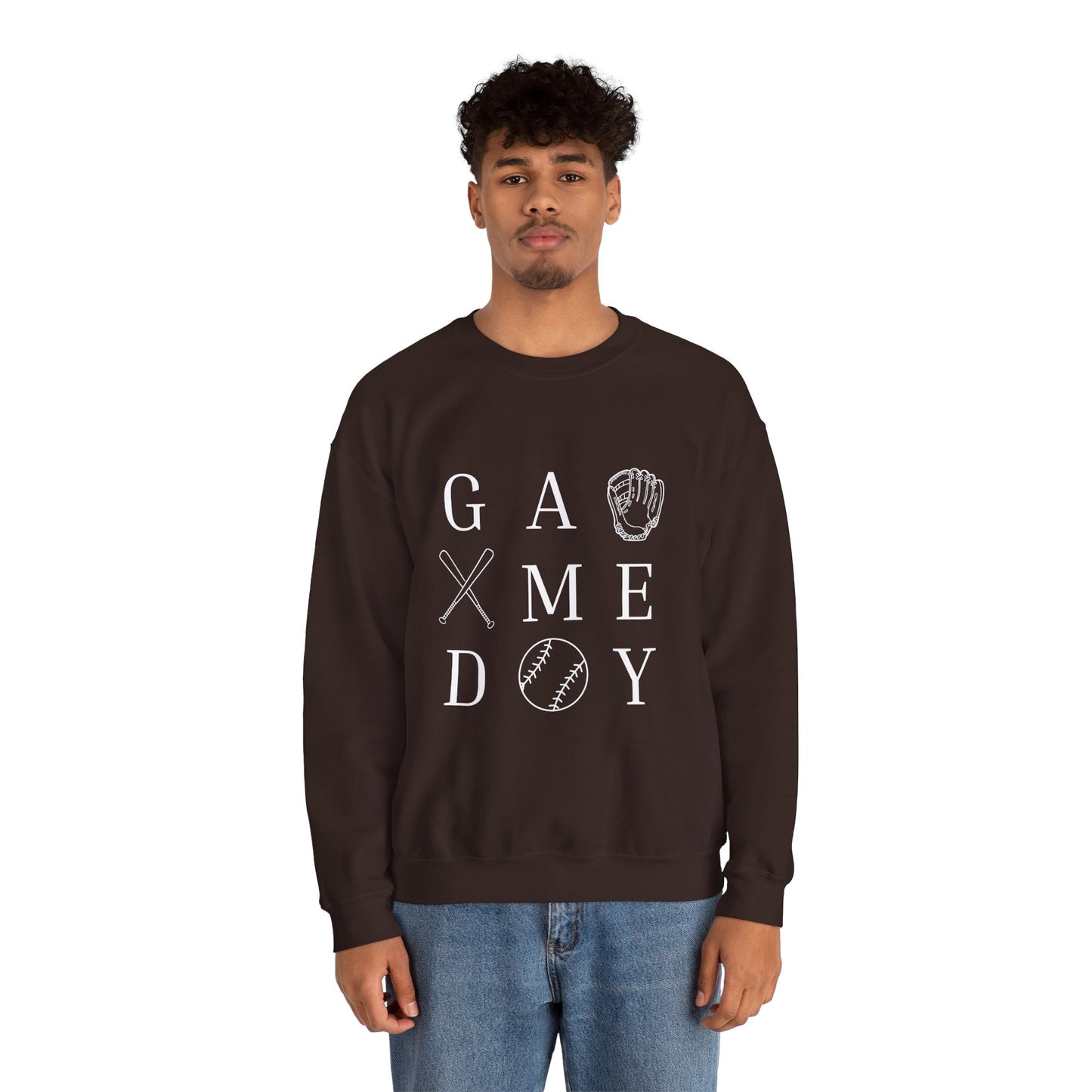 Game Day Unisex Crewneck Sweatshirt, Casual Sportswear, Baseball Fan Gift, Comfy Outfit, Everyday Wear, Cozy Layer