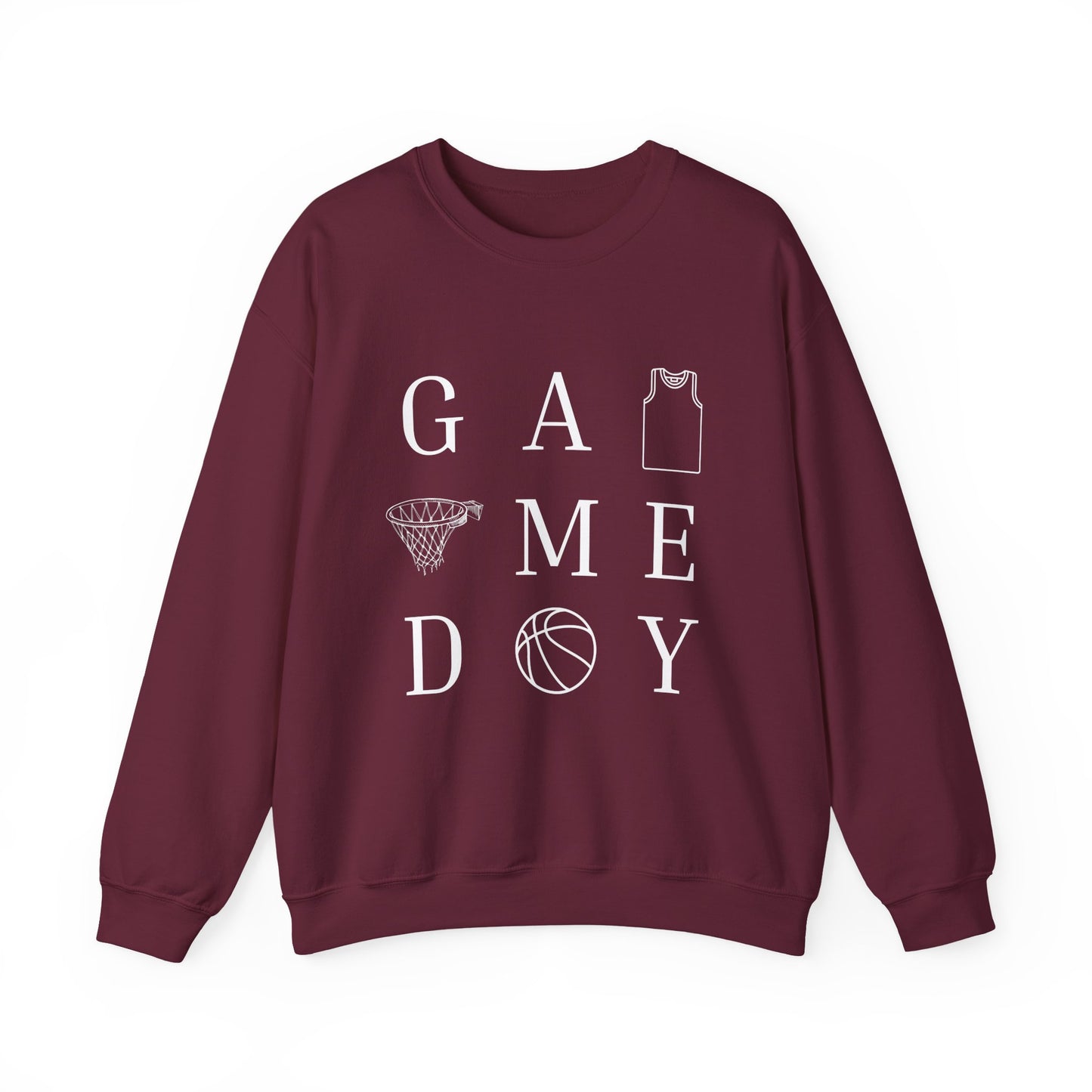 Game Day Unisex Crewneck Sweatshirt, Sports Sweatshirt, Basketball Apparel, Gift for Him or Her, Comfortable Layering