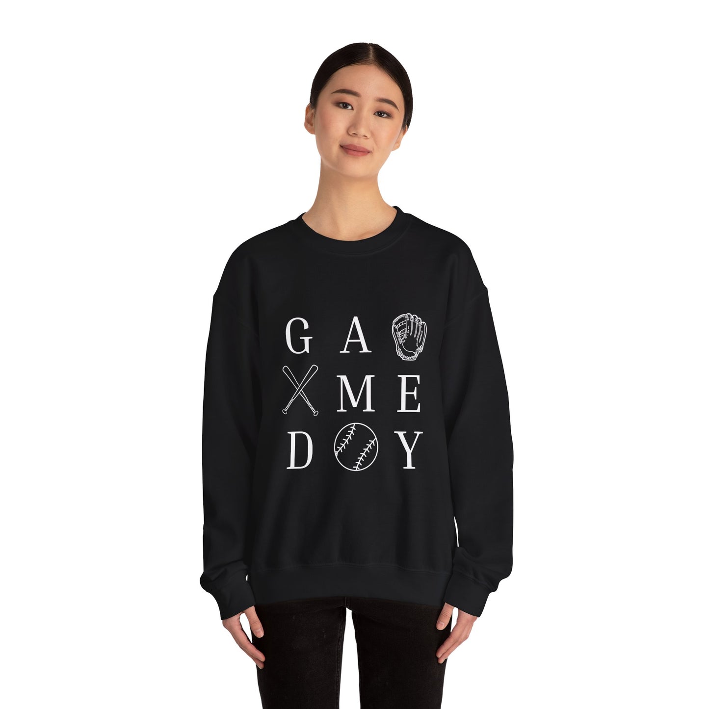 Game Day Unisex Crewneck Sweatshirt, Casual Sportswear, Baseball Fan Gift, Comfy Outfit, Everyday Wear, Cozy Layer
