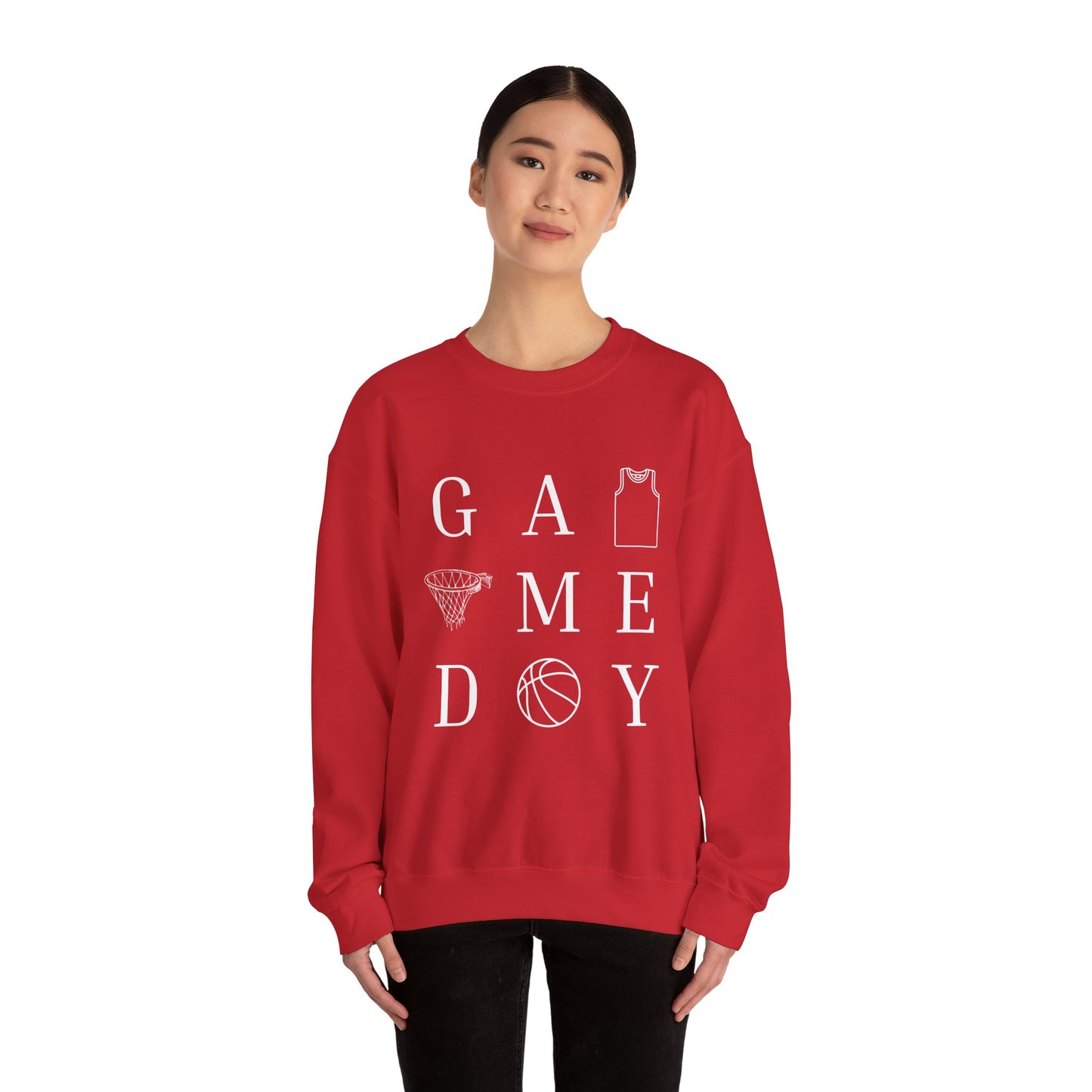 Game Day Unisex Crewneck Sweatshirt, Sports Sweatshirt, Basketball Apparel, Gift for Him or Her, Comfortable Layering