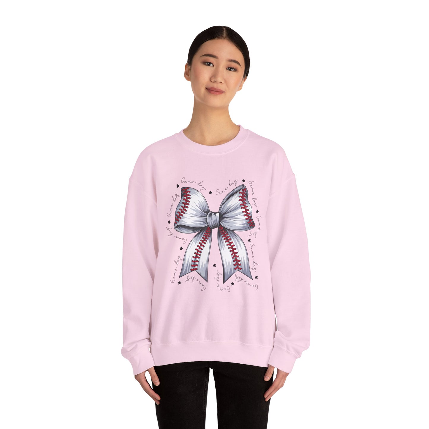Baseball Ribbon Sweatshirt | Comfortable Crewneck for Sports Lovers, Gift for Players, Baseball Theme, Unisex Apparel
