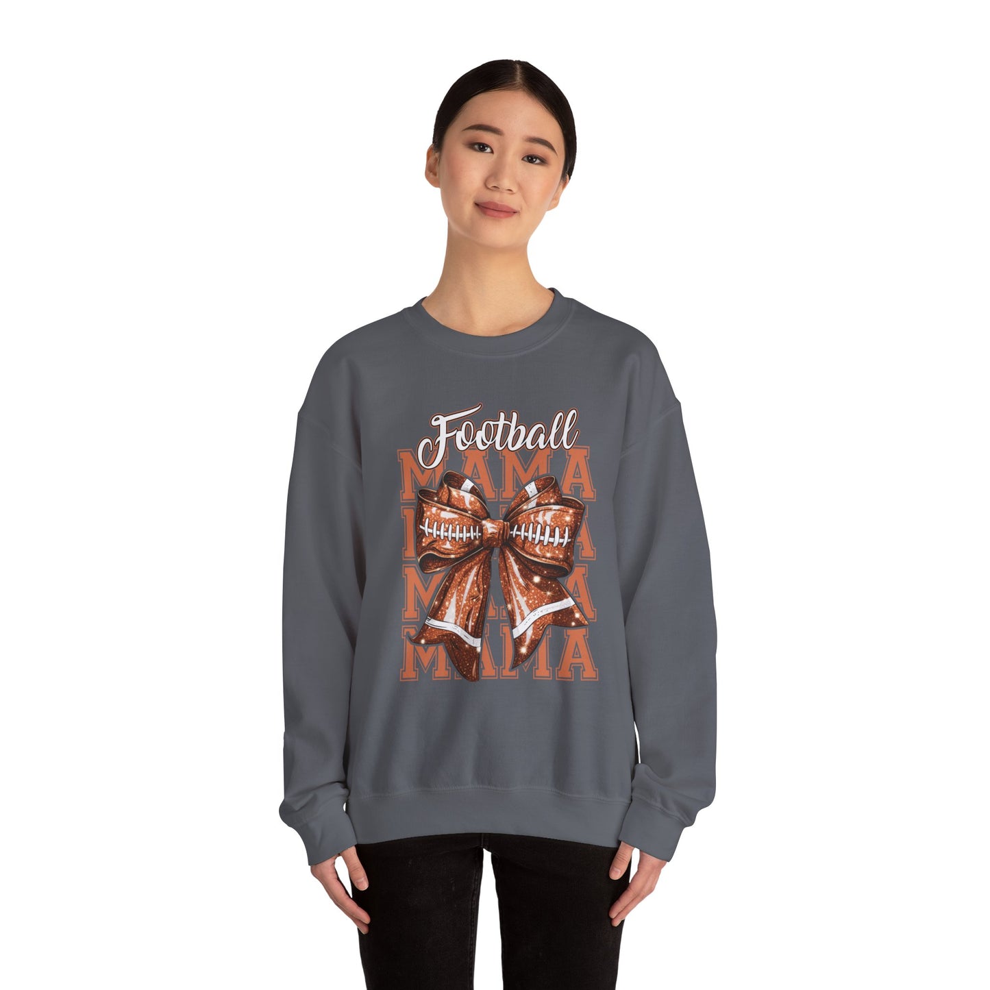Football Mama Crewneck Sweatshirt - Ideal for Game Day, Family Gatherings, Sports Moms, and Unique Gift Ideas