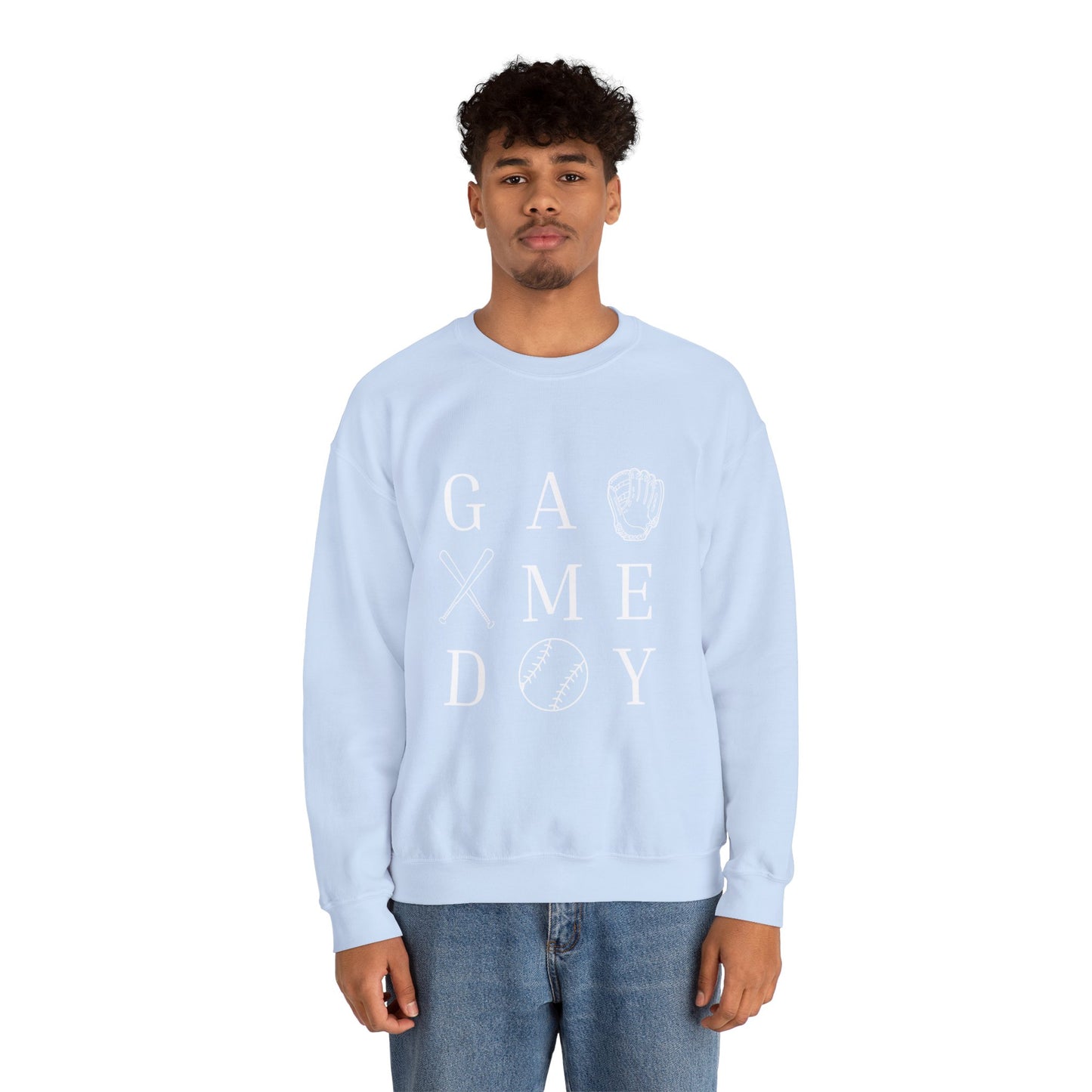 Game Day Unisex Crewneck Sweatshirt, Casual Sportswear, Baseball Fan Gift, Comfy Outfit, Everyday Wear, Cozy Layer