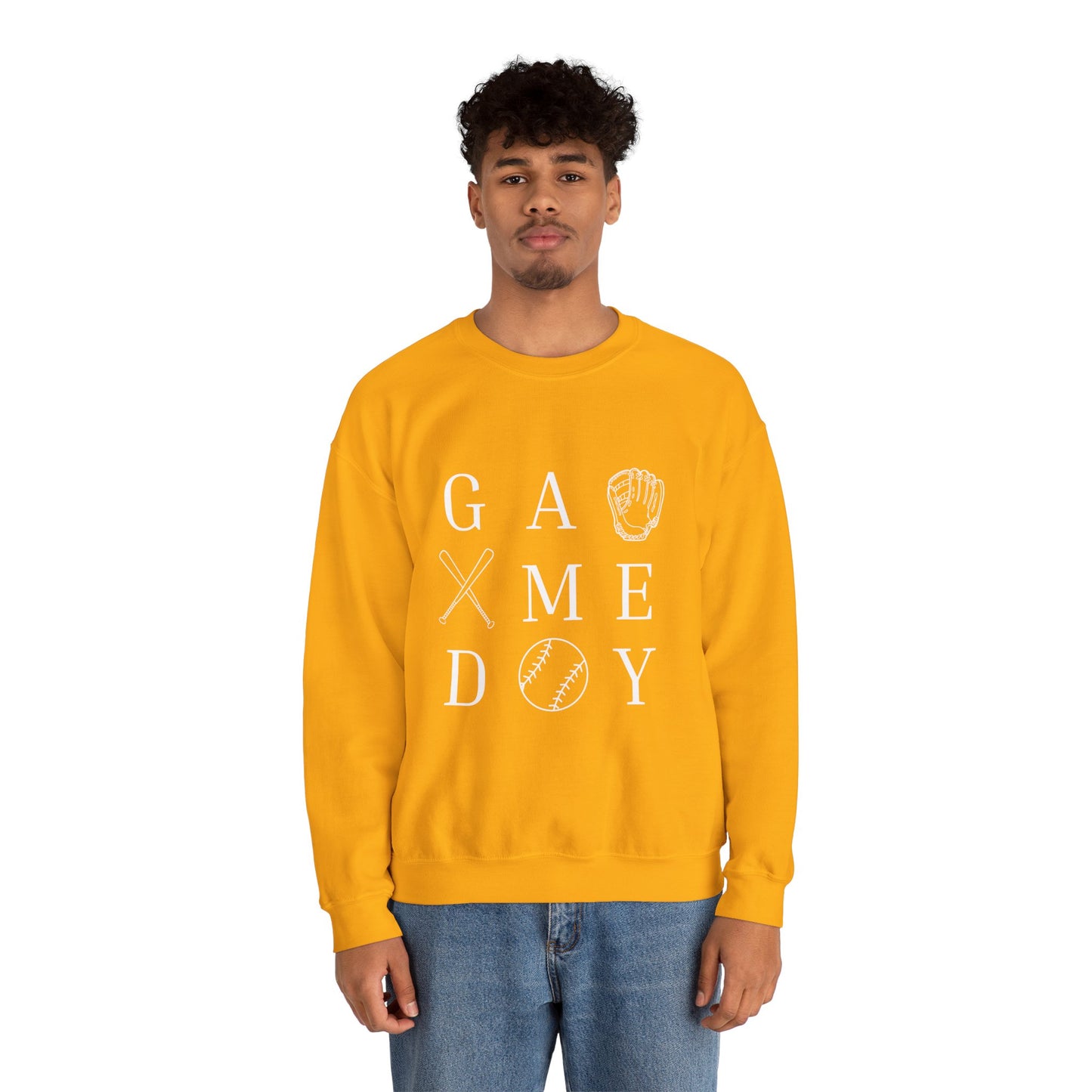 Game Day Unisex Crewneck Sweatshirt, Casual Sportswear, Baseball Fan Gift, Comfy Outfit, Everyday Wear, Cozy Layer