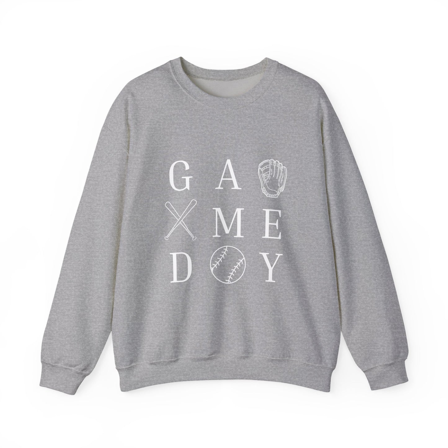 Game Day Unisex Crewneck Sweatshirt, Casual Sportswear, Baseball Fan Gift, Comfy Outfit, Everyday Wear, Cozy Layer