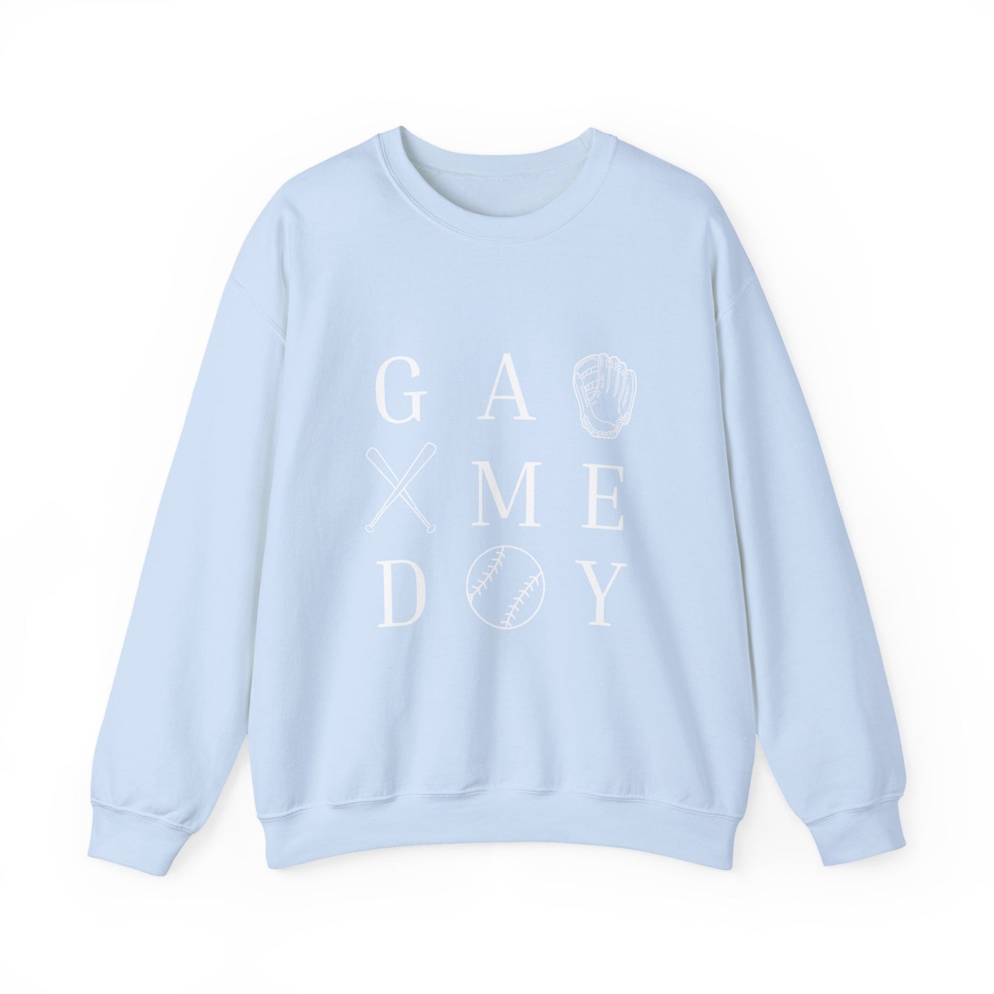 Game Day Unisex Crewneck Sweatshirt, Casual Sportswear, Baseball Fan Gift, Comfy Outfit, Everyday Wear, Cozy Layer
