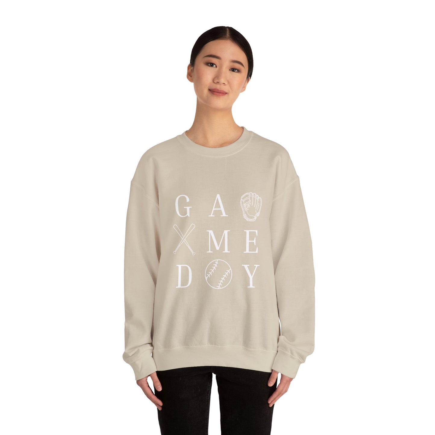 Game Day Unisex Crewneck Sweatshirt, Casual Sportswear, Baseball Fan Gift, Comfy Outfit, Everyday Wear, Cozy Layer