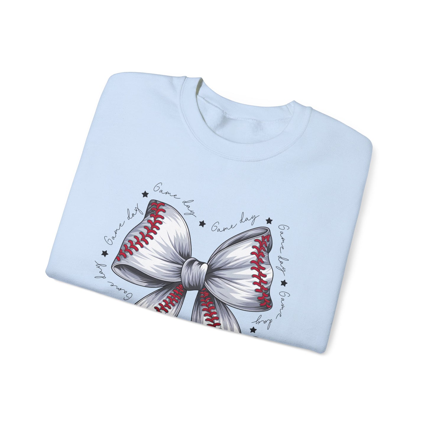 Baseball Ribbon Sweatshirt | Comfortable Crewneck for Sports Lovers, Gift for Players, Baseball Theme, Unisex Apparel