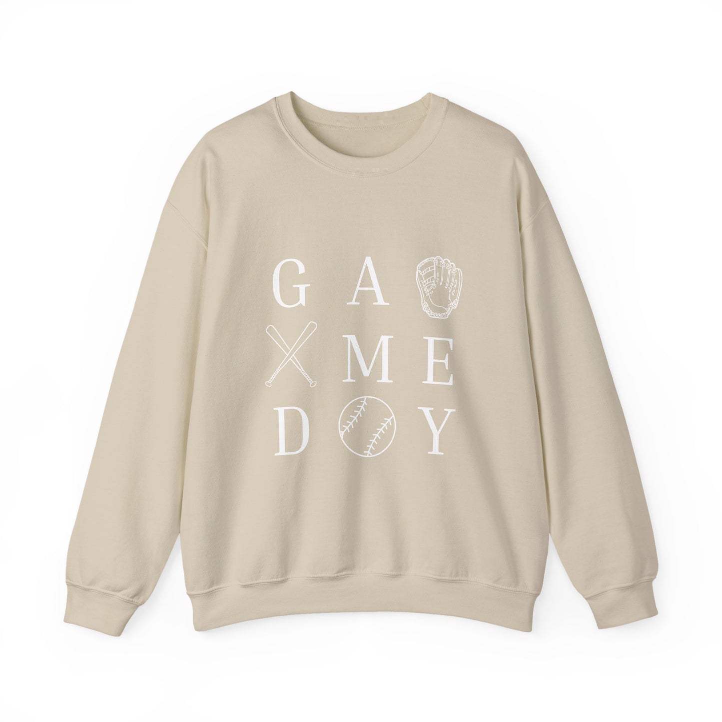 Game Day Unisex Crewneck Sweatshirt, Casual Sportswear, Baseball Fan Gift, Comfy Outfit, Everyday Wear, Cozy Layer