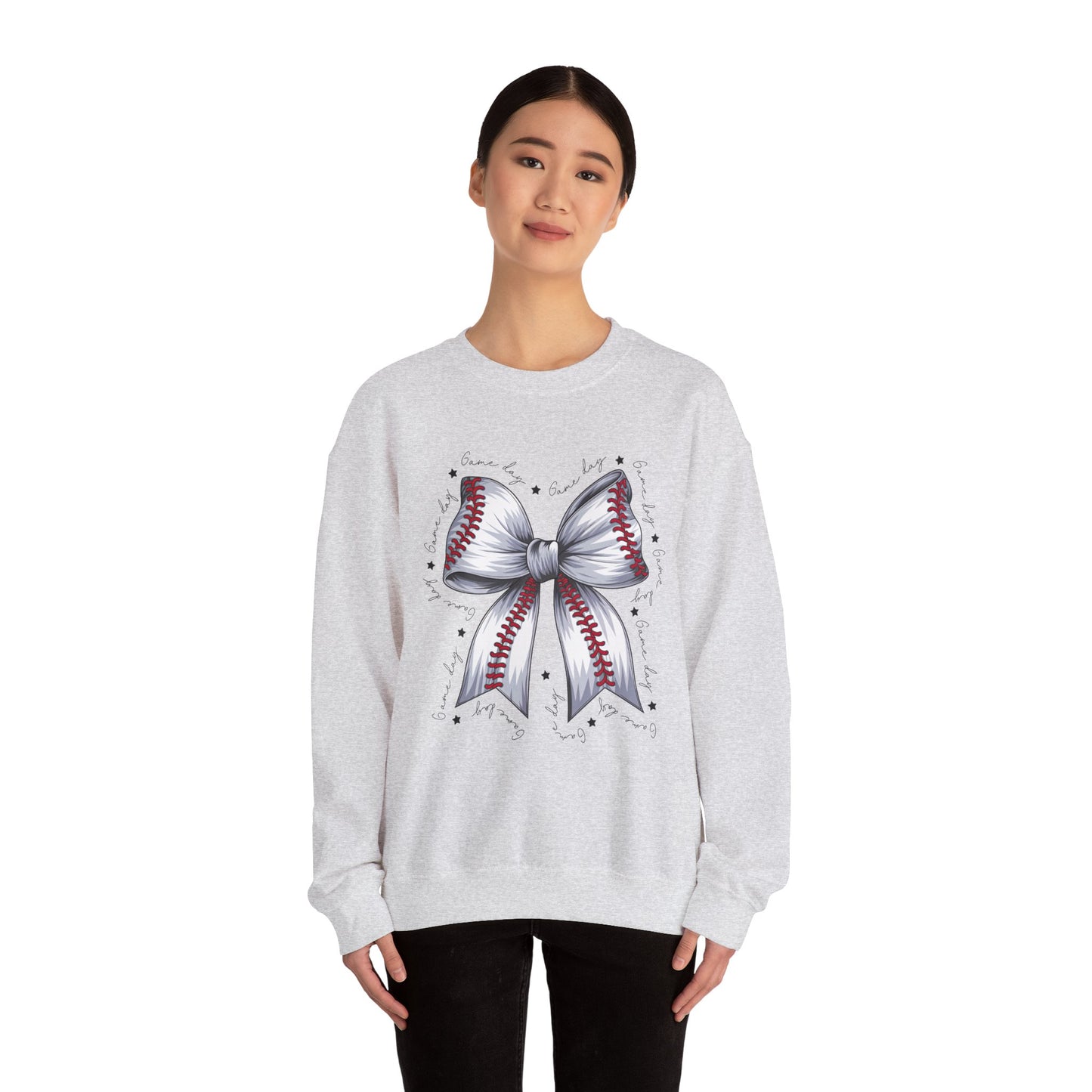 Baseball Ribbon Sweatshirt | Comfortable Crewneck for Sports Lovers, Gift for Players, Baseball Theme, Unisex Apparel