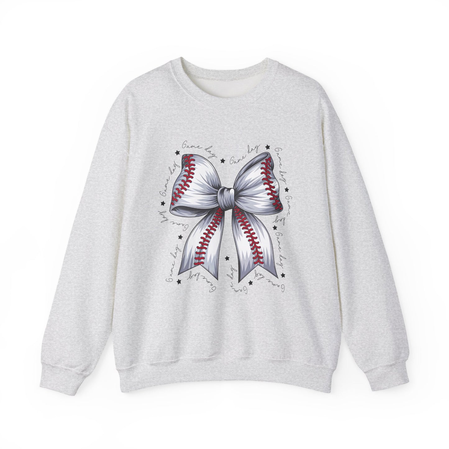 Baseball Ribbon Sweatshirt | Comfortable Crewneck for Sports Lovers, Gift for Players, Baseball Theme, Unisex Apparel