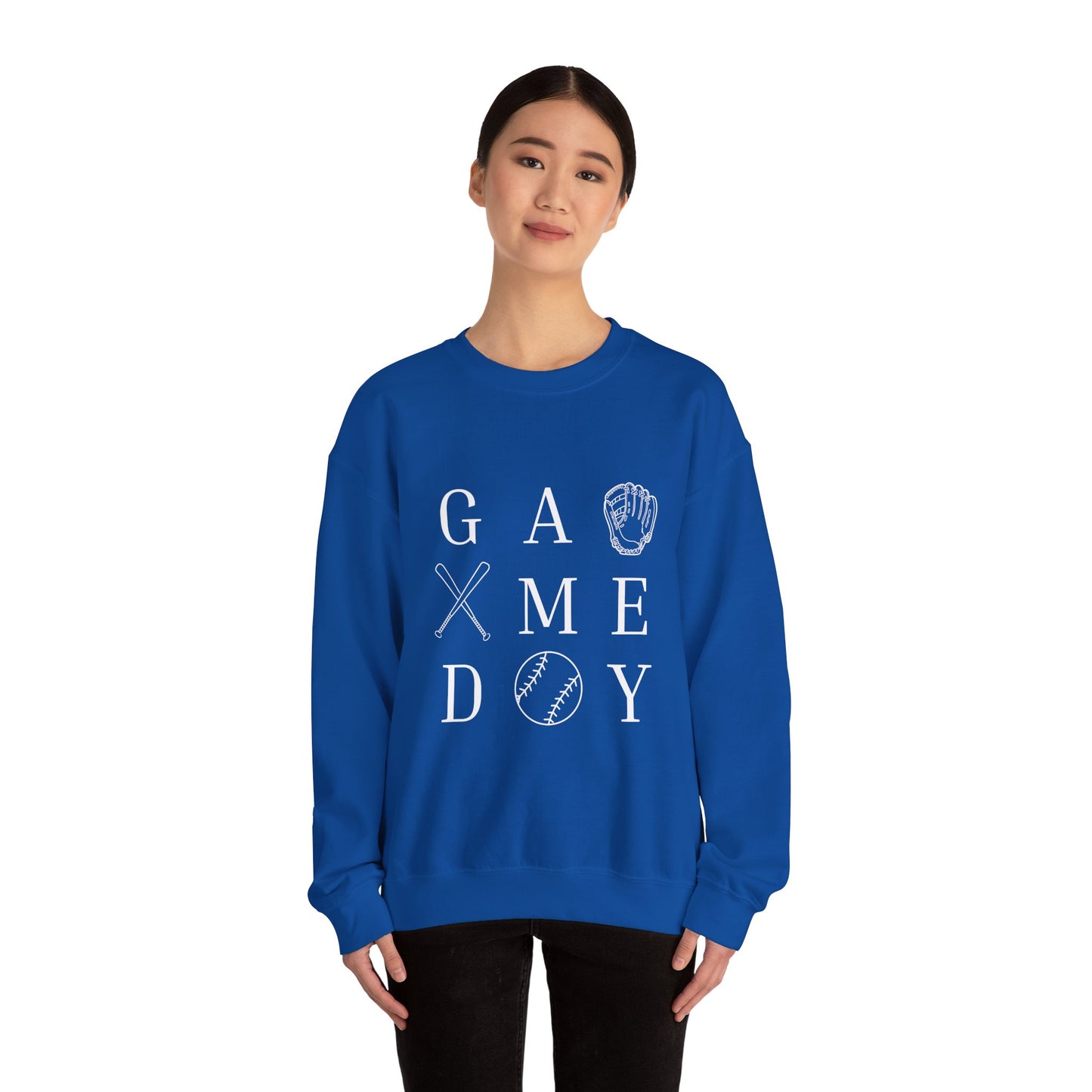 Game Day Unisex Crewneck Sweatshirt, Casual Sportswear, Baseball Fan Gift, Comfy Outfit, Everyday Wear, Cozy Layer