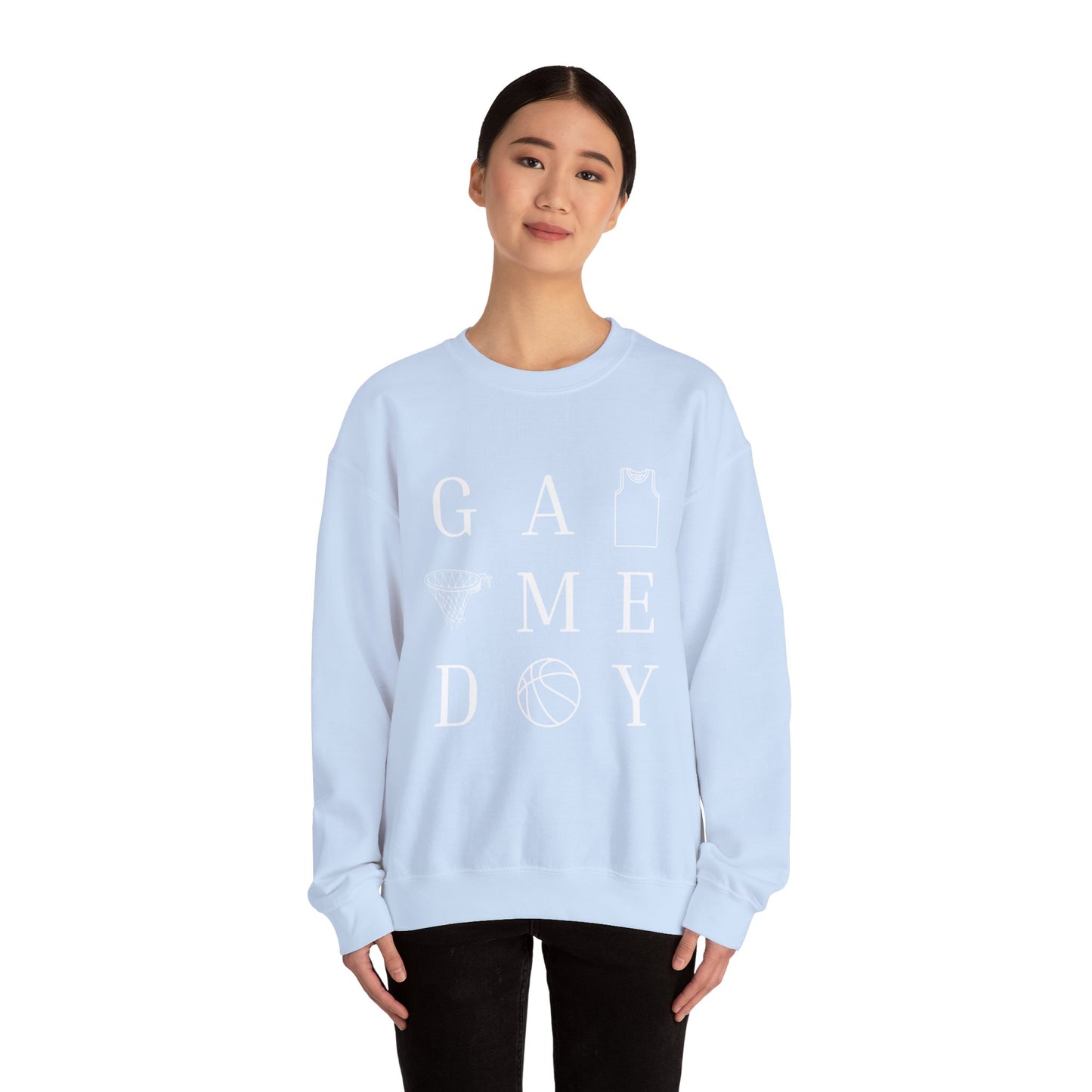 Game Day Unisex Crewneck Sweatshirt, Sports Sweatshirt, Basketball Apparel, Gift for Him or Her, Comfortable Layering