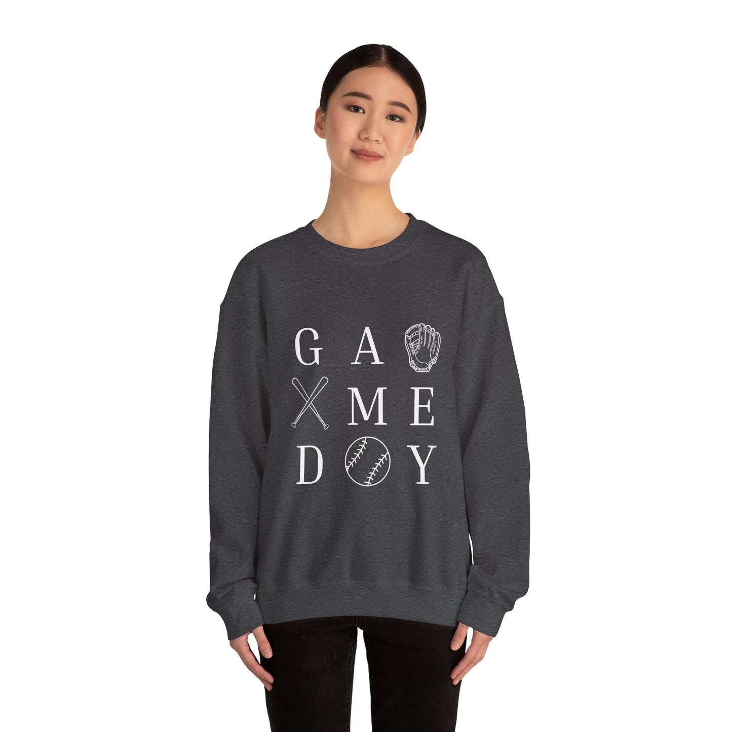 Game Day Unisex Crewneck Sweatshirt, Casual Sportswear, Baseball Fan Gift, Comfy Outfit, Everyday Wear, Cozy Layer