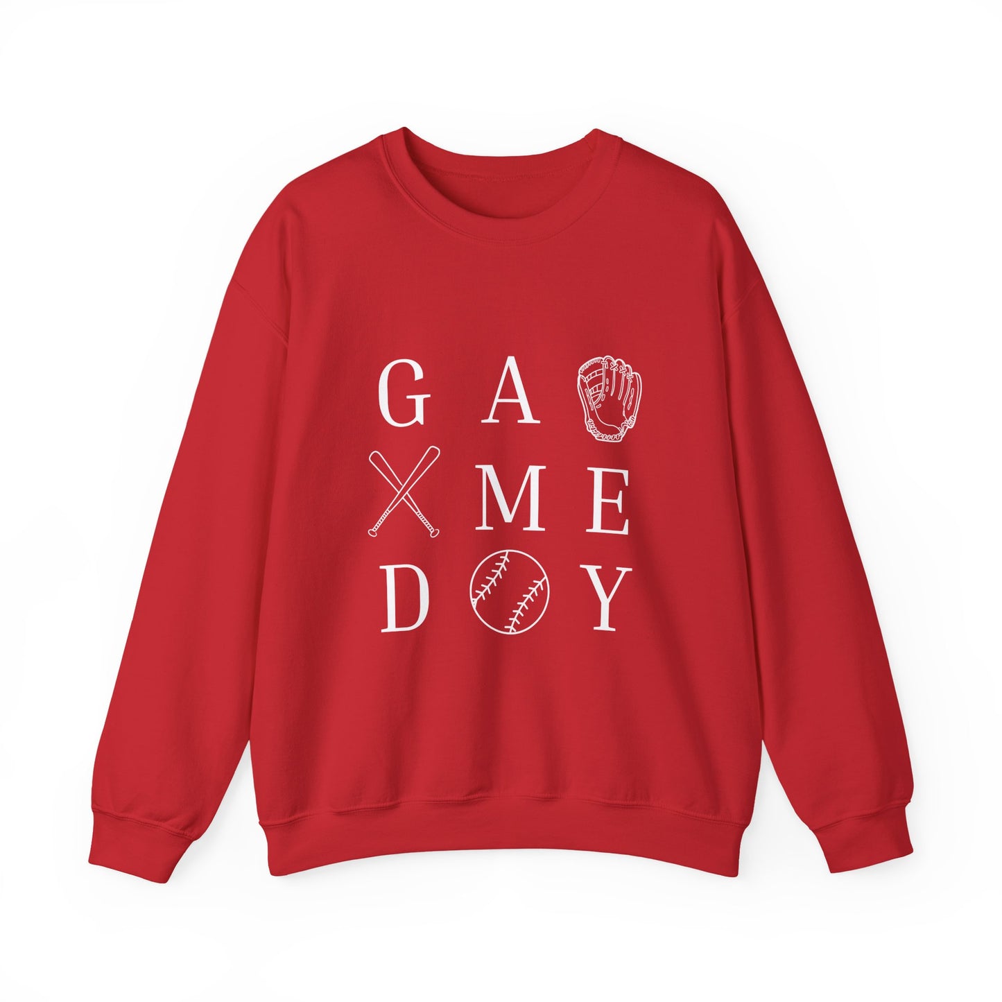 Game Day Unisex Crewneck Sweatshirt, Casual Sportswear, Baseball Fan Gift, Comfy Outfit, Everyday Wear, Cozy Layer