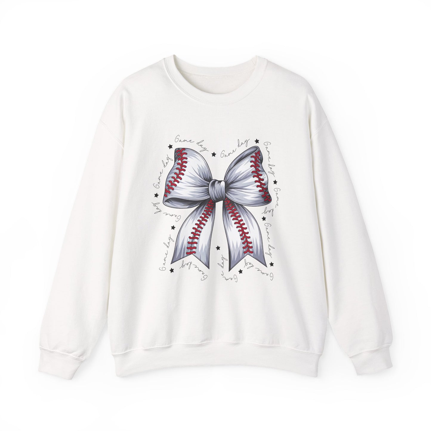 Baseball Ribbon Sweatshirt | Comfortable Crewneck for Sports Lovers, Gift for Players, Baseball Theme, Unisex Apparel