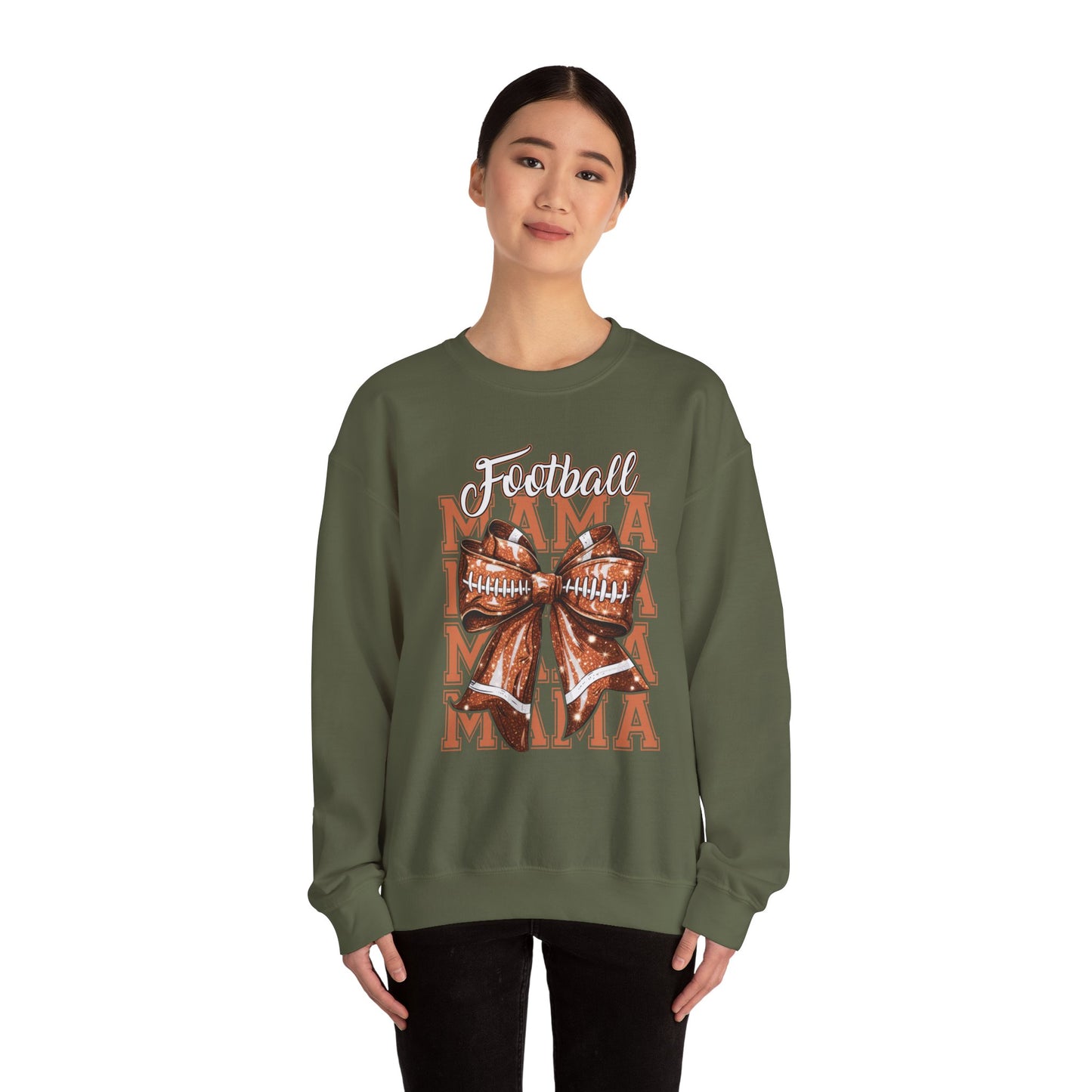 Football Mama Crewneck Sweatshirt - Ideal for Game Day, Family Gatherings, Sports Moms, and Unique Gift Ideas