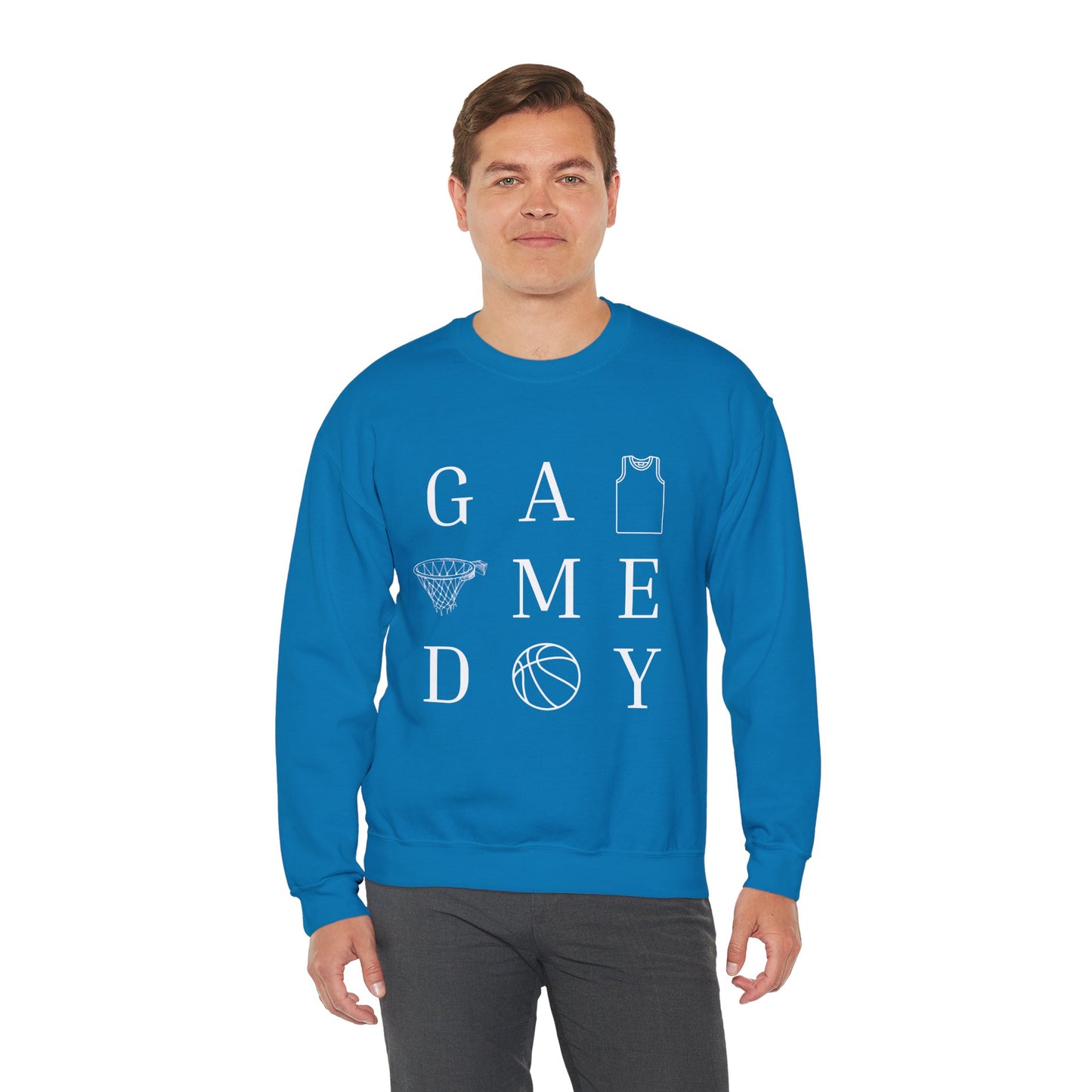 Game Day Unisex Crewneck Sweatshirt, Sports Sweatshirt, Basketball Apparel, Gift for Him or Her, Comfortable Layering