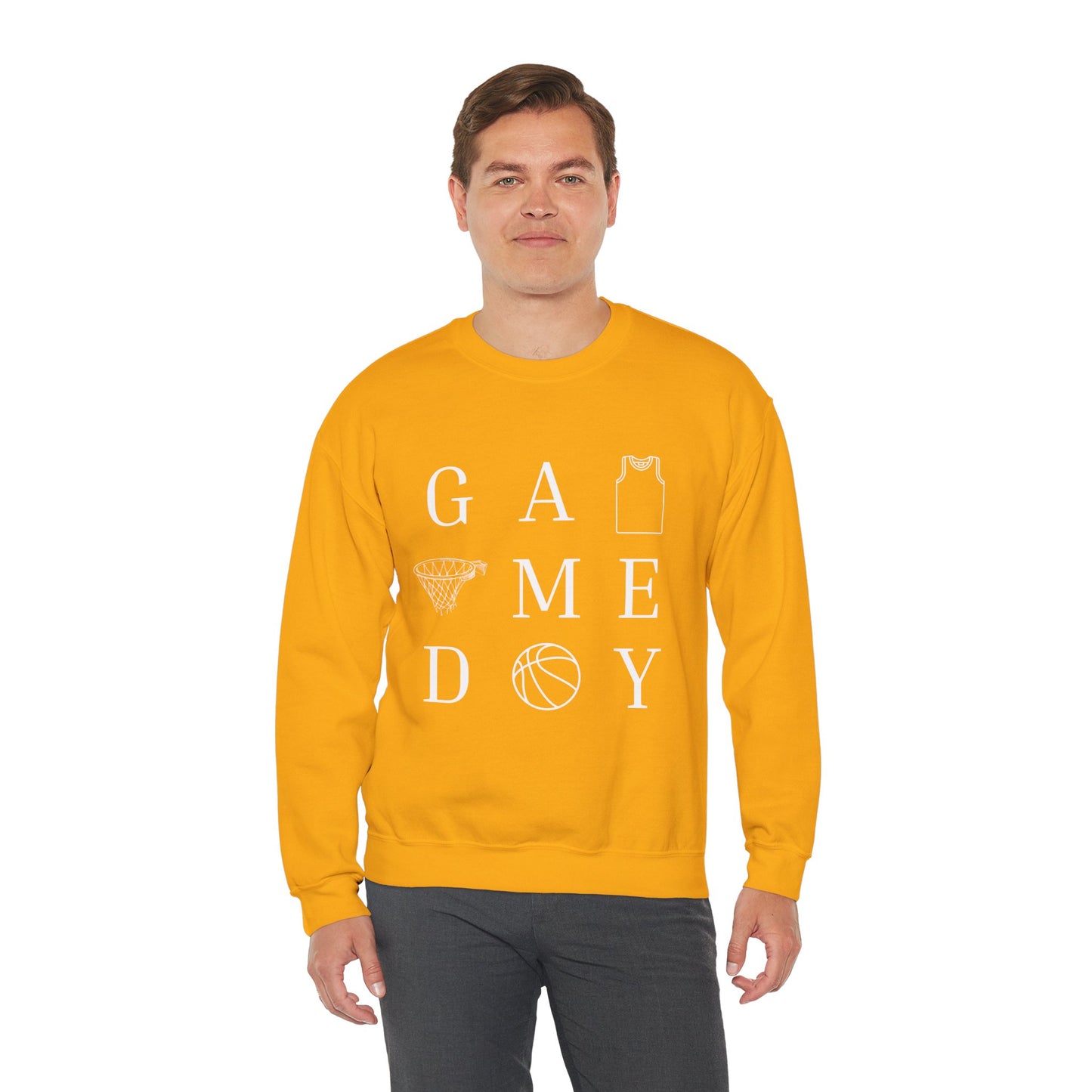 Game Day Unisex Crewneck Sweatshirt, Sports Sweatshirt, Basketball Apparel, Gift for Him or Her, Comfortable Layering