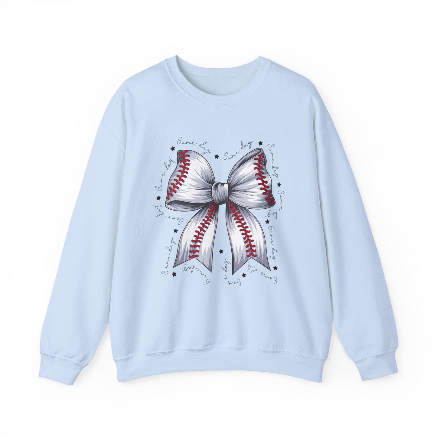 Baseball Ribbon Sweatshirt | Comfortable Crewneck for Sports Lovers, Gift for Players, Baseball Theme, Unisex Apparel