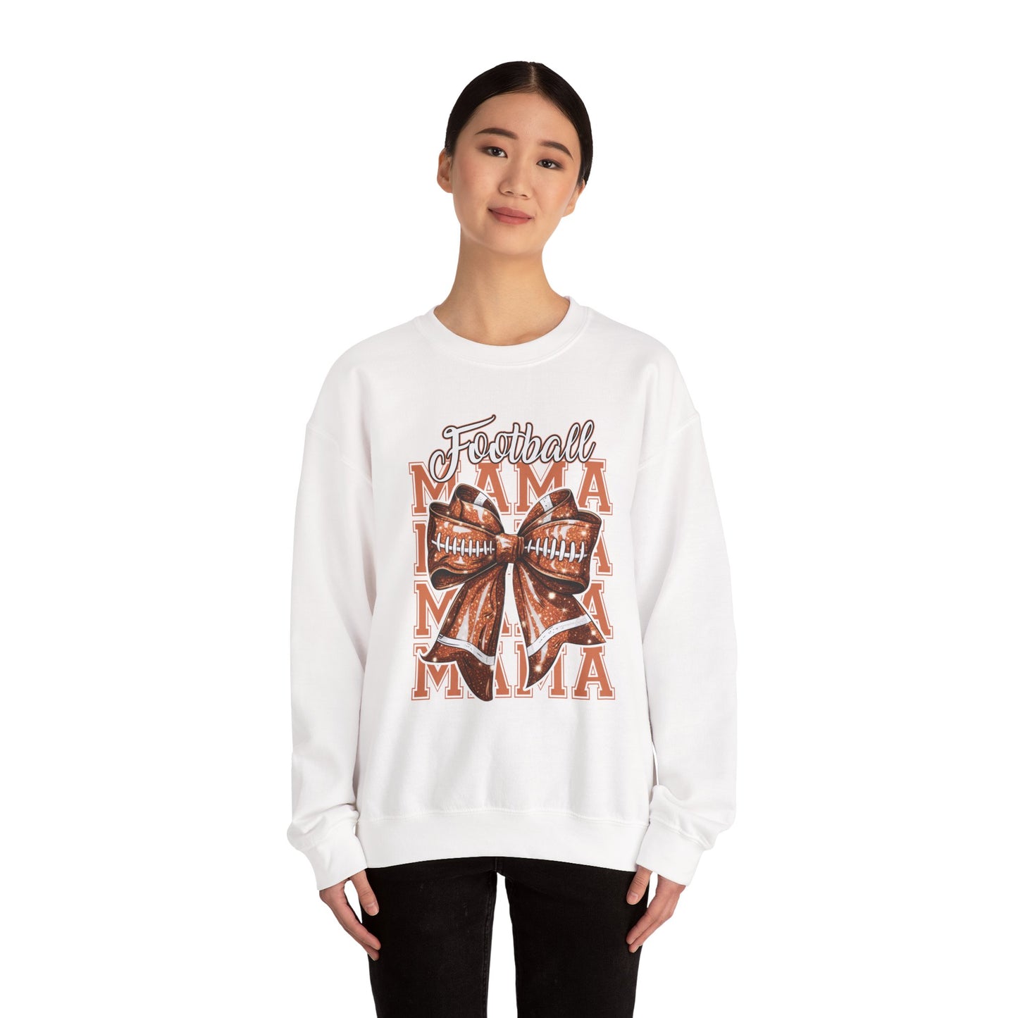 Football Mama Crewneck Sweatshirt - Ideal for Game Day, Family Gatherings, Sports Moms, and Unique Gift Ideas