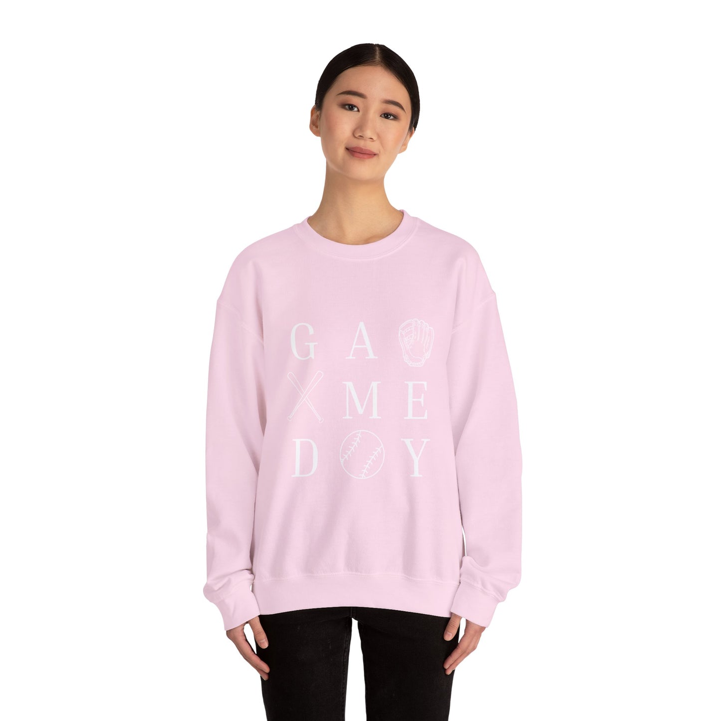 Game Day Unisex Crewneck Sweatshirt, Casual Sportswear, Baseball Fan Gift, Comfy Outfit, Everyday Wear, Cozy Layer