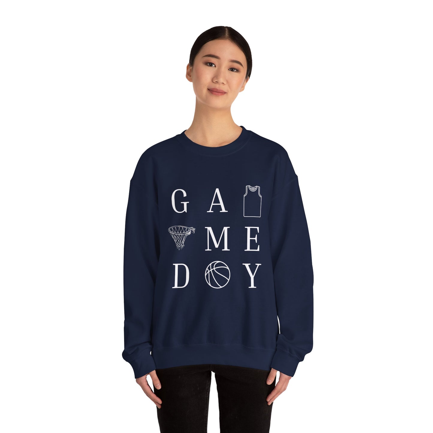Game Day Unisex Crewneck Sweatshirt, Sports Sweatshirt, Basketball Apparel, Gift for Him or Her, Comfortable Layering