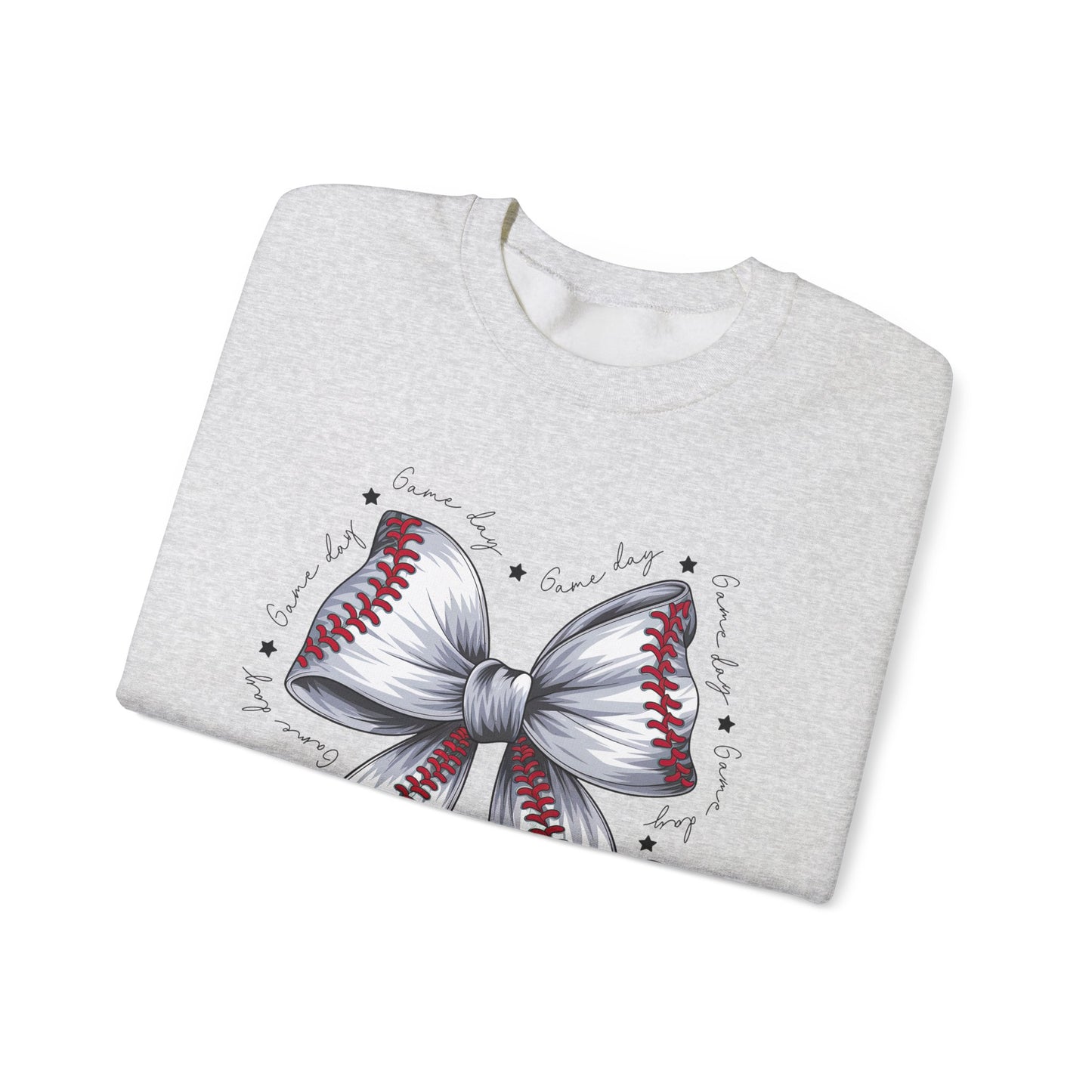 Baseball Ribbon Sweatshirt | Comfortable Crewneck for Sports Lovers, Gift for Players, Baseball Theme, Unisex Apparel