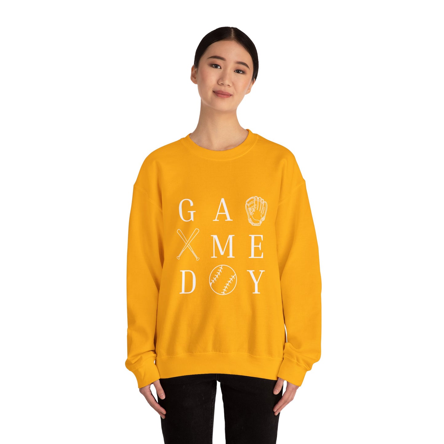 Game Day Unisex Crewneck Sweatshirt, Casual Sportswear, Baseball Fan Gift, Comfy Outfit, Everyday Wear, Cozy Layer