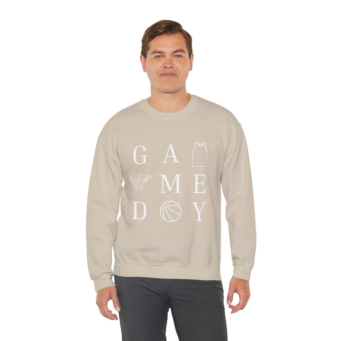 Game Day Unisex Crewneck Sweatshirt, Sports Sweatshirt, Basketball Apparel, Gift for Him or Her, Comfortable Layering