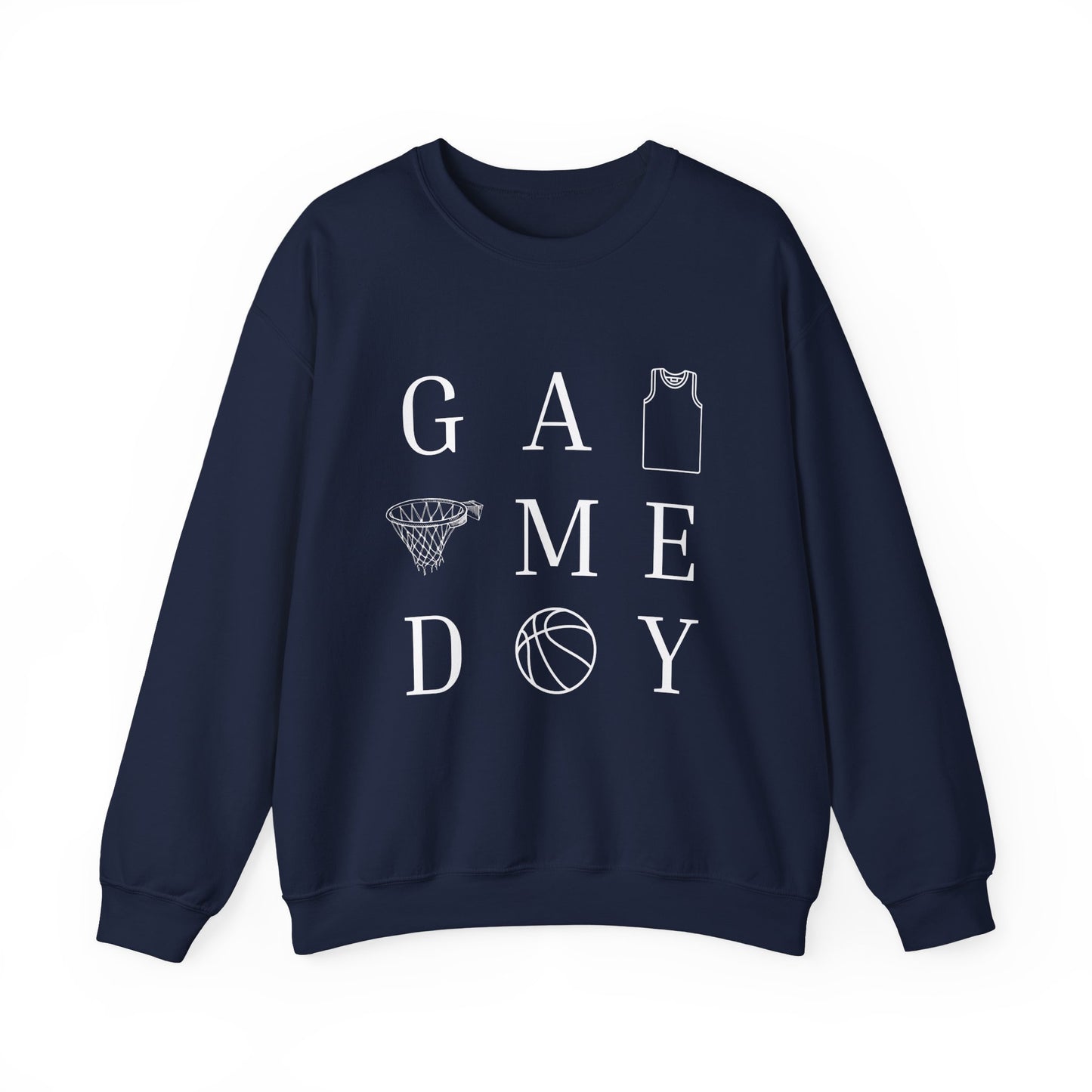 Game Day Unisex Crewneck Sweatshirt, Sports Sweatshirt, Basketball Apparel, Gift for Him or Her, Comfortable Layering