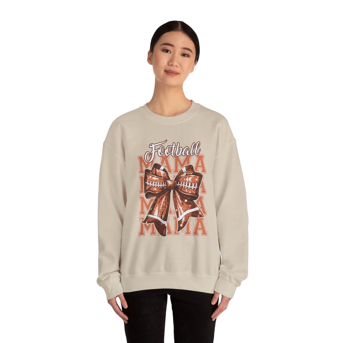 Football Mama Crewneck Sweatshirt - Ideal for Game Day, Family Gatherings, Sports Moms, and Unique Gift Ideas