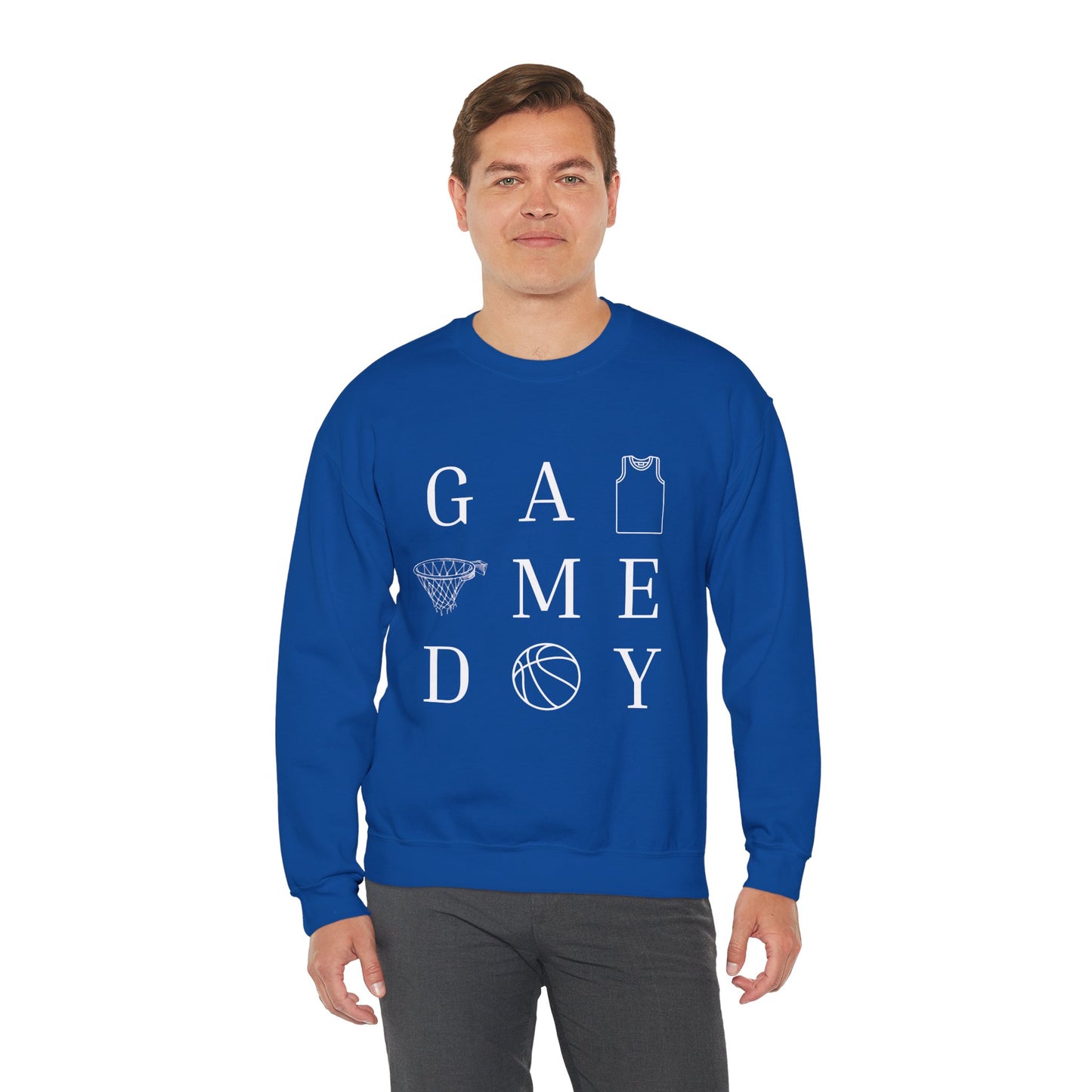 Game Day Unisex Crewneck Sweatshirt, Sports Sweatshirt, Basketball Apparel, Gift for Him or Her, Comfortable Layering
