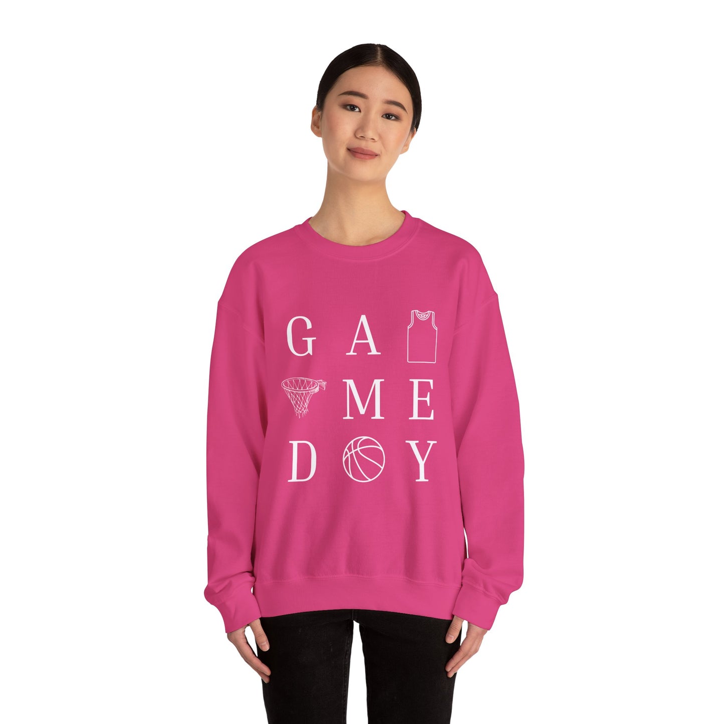 Game Day Unisex Crewneck Sweatshirt, Sports Sweatshirt, Basketball Apparel, Gift for Him or Her, Comfortable Layering