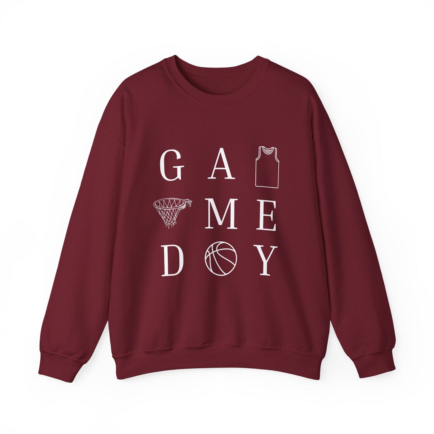 Game Day Unisex Crewneck Sweatshirt, Sports Sweatshirt, Basketball Apparel, Gift for Him or Her, Comfortable Layering