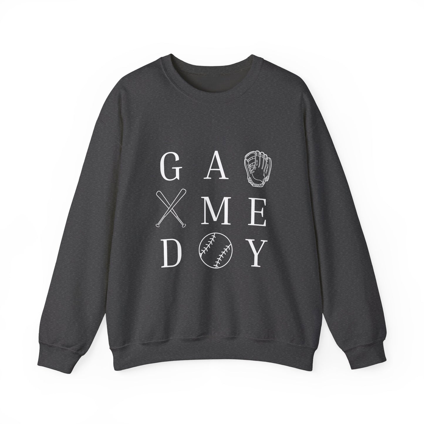 Game Day Unisex Crewneck Sweatshirt, Casual Sportswear, Baseball Fan Gift, Comfy Outfit, Everyday Wear, Cozy Layer