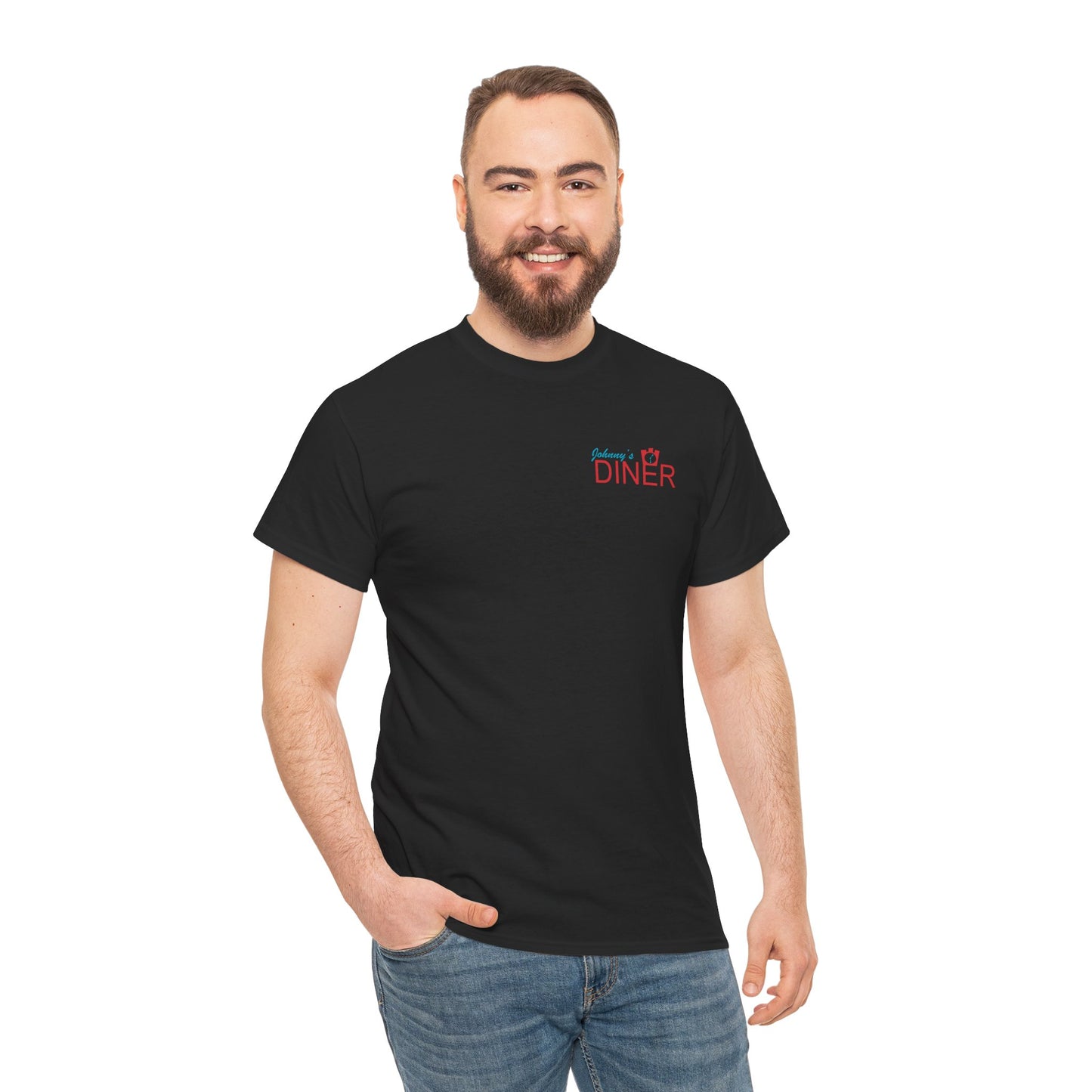 Retro Diner Unisex Heavy Cotton Tee, Vintage Style Shirt, Casual Wear, 4th of July Tee, Gift for Food Lovers, Americana Fashion